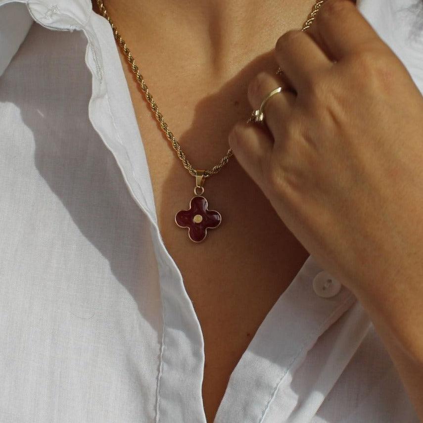Authentic Louis Vuitton Pendant Red- Necklace