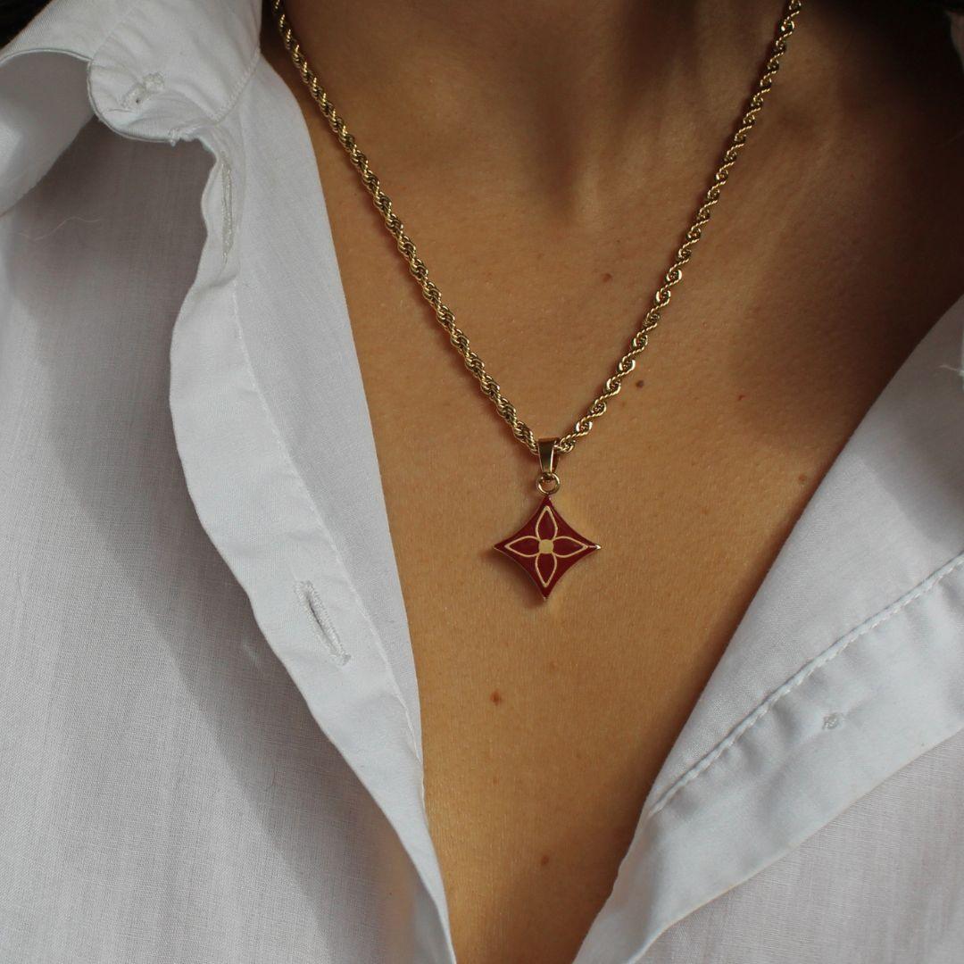 Authentic Louis Vuitton Pendant Red- Necklace