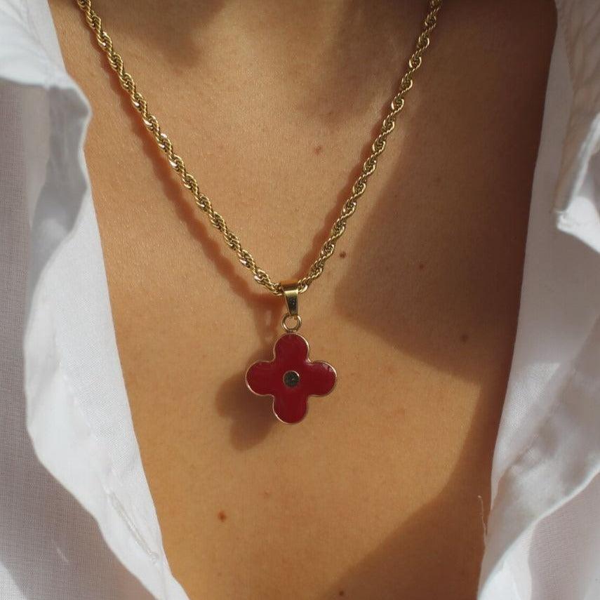 Authentic Louis Vuitton Pendant Red- Necklace
