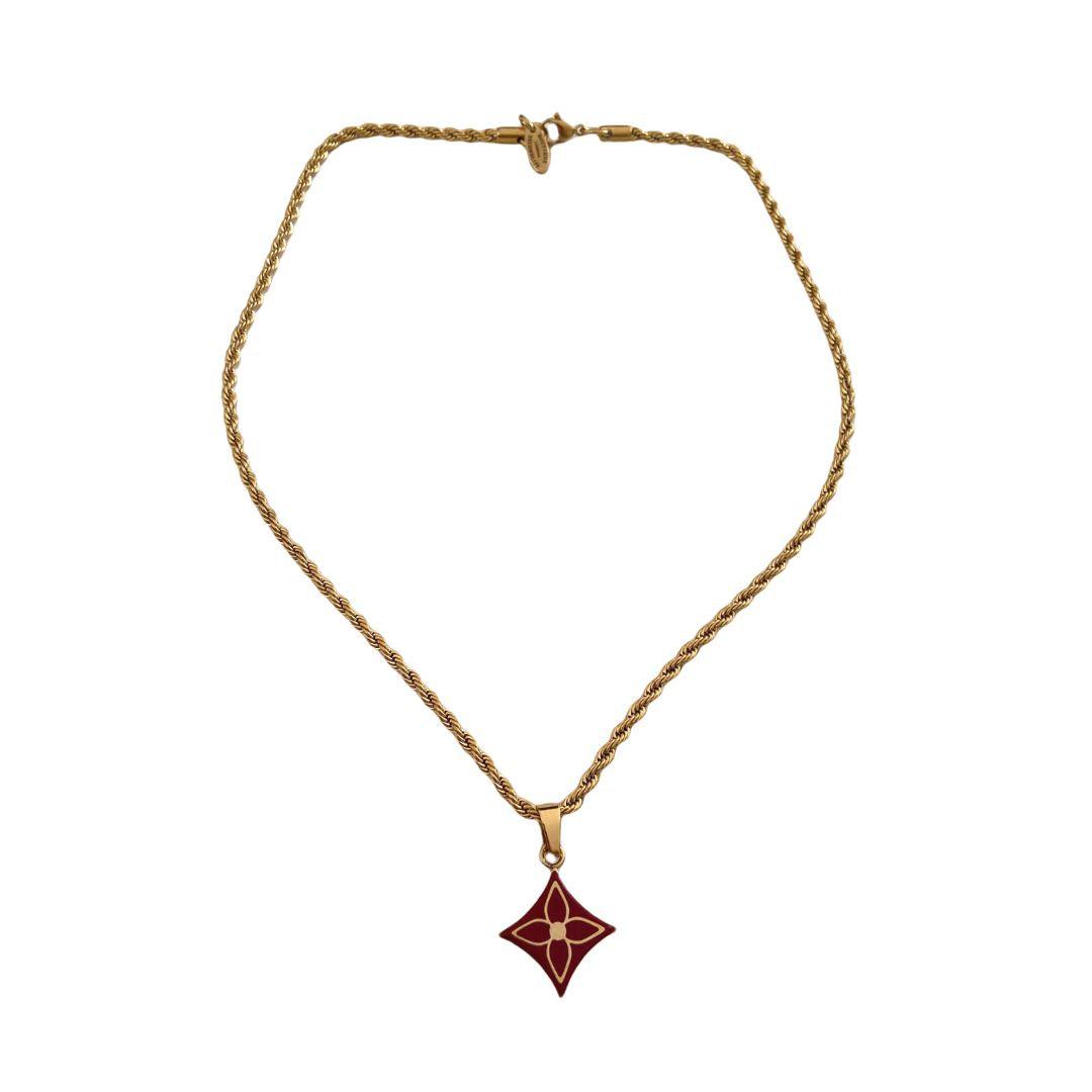 Authentic Louis Vuitton Pendant Red- Necklace