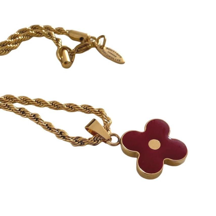 Authentic Louis Vuitton Pendant Red- Necklace