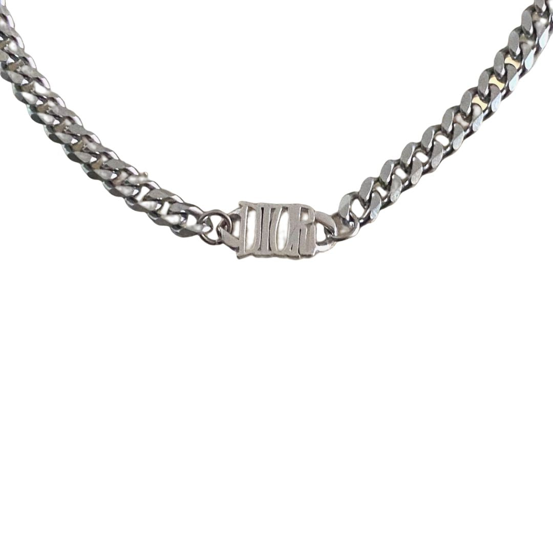 Authentic Dior pendant - Repurposed Silver Choker