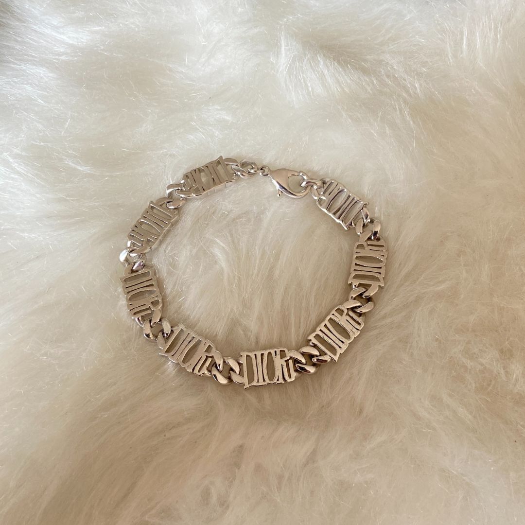 Authentic Dior pendant - Repurposed Silver Choker