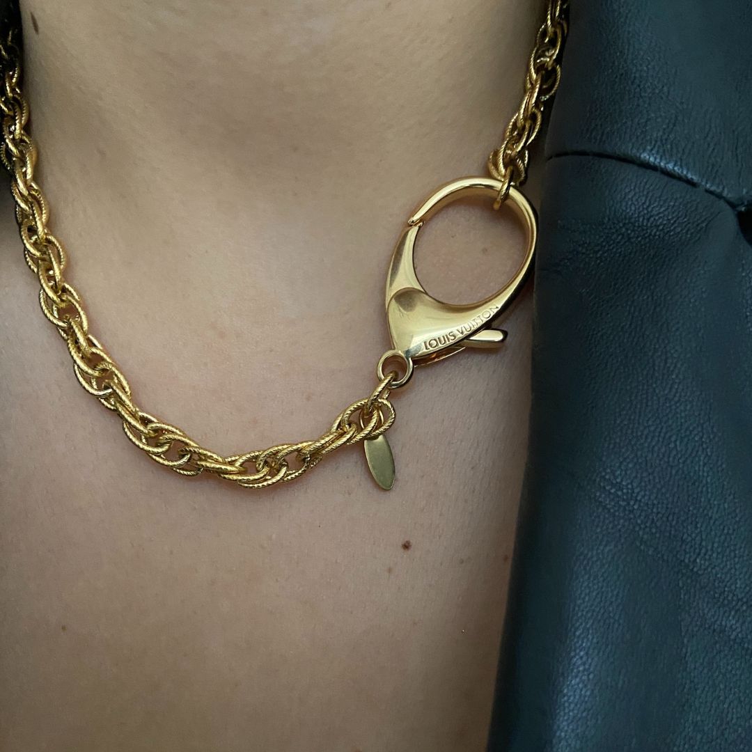 Authentic Louis Vuitton Clasp- Reworked Necklace