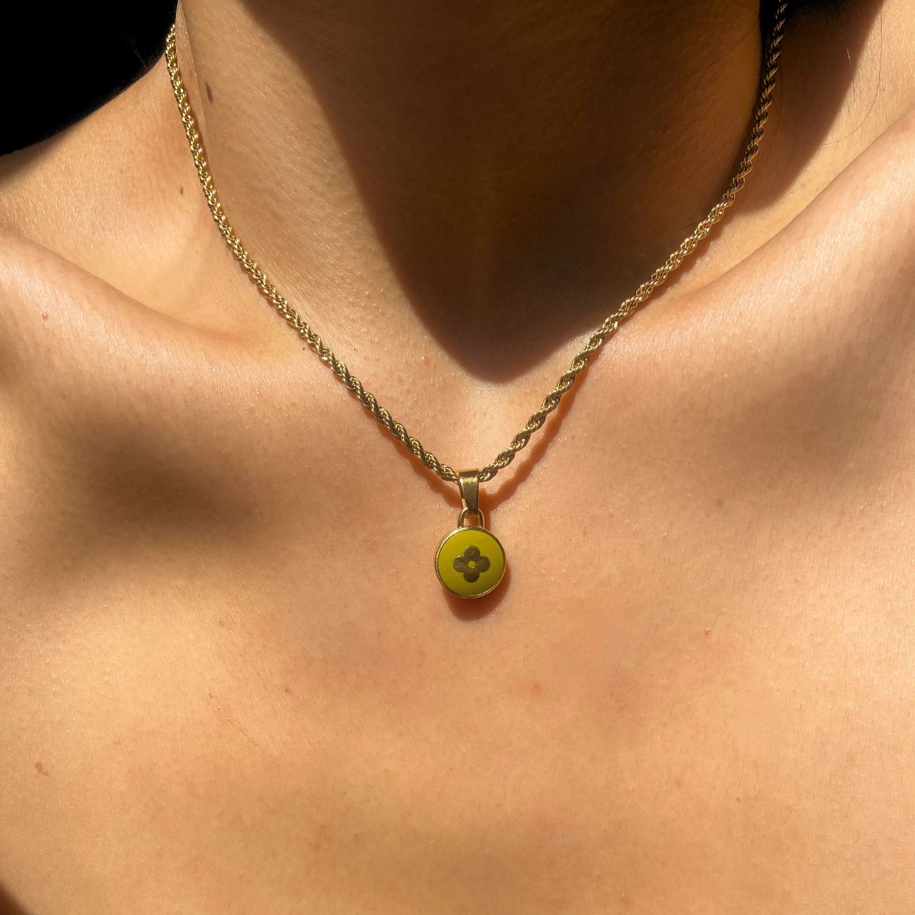 Authentic Louis Vuitton Green Pear Pendant Pastilles