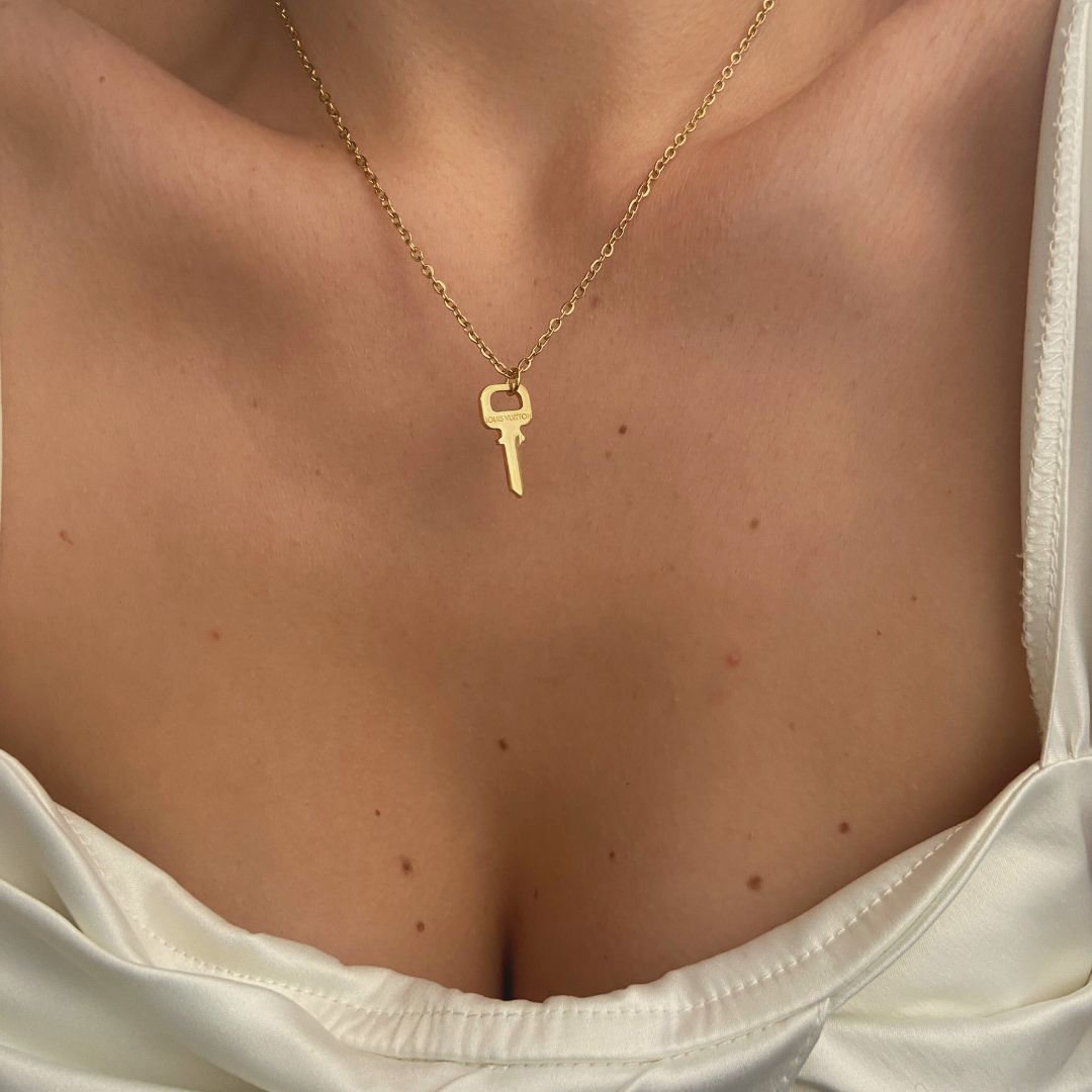 Authentic Louis Vuitton Key Pendant- Dainty Necklace