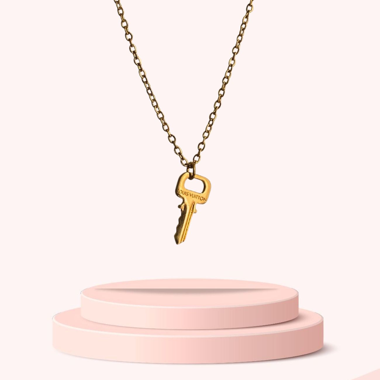 Authentic Louis Vuitton Key Pendant- Dainty Necklace