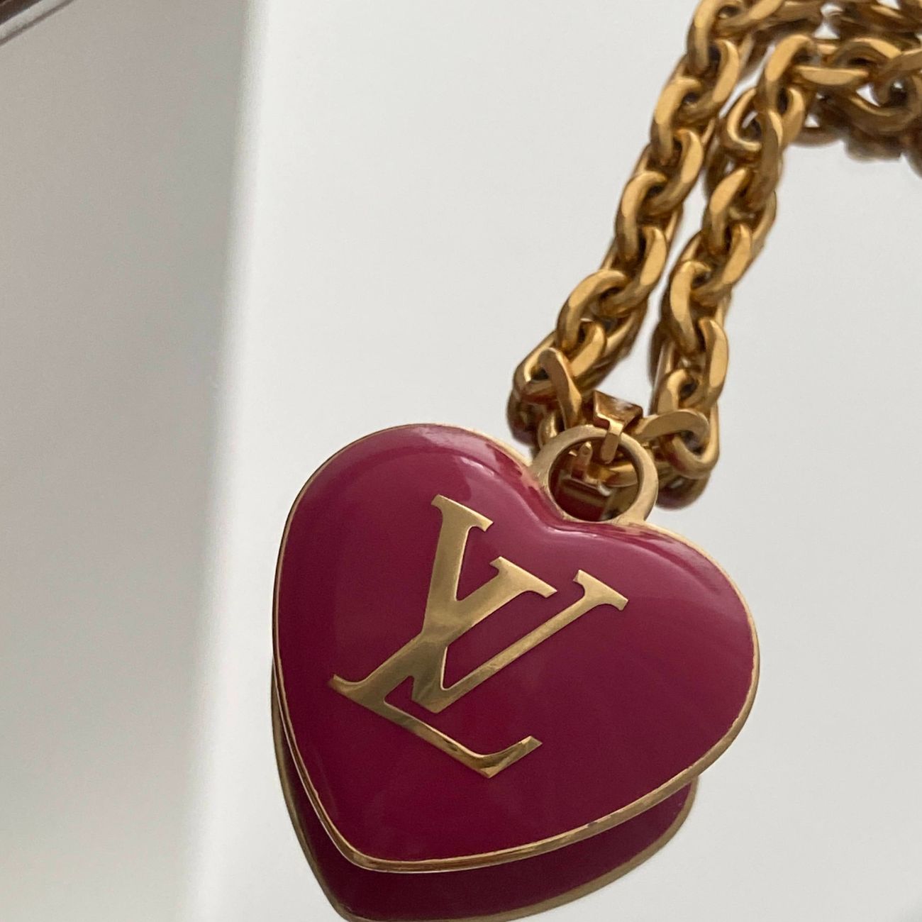 Authentic Louis Vuitton Pendant Big Coeur -Reworked Necklace