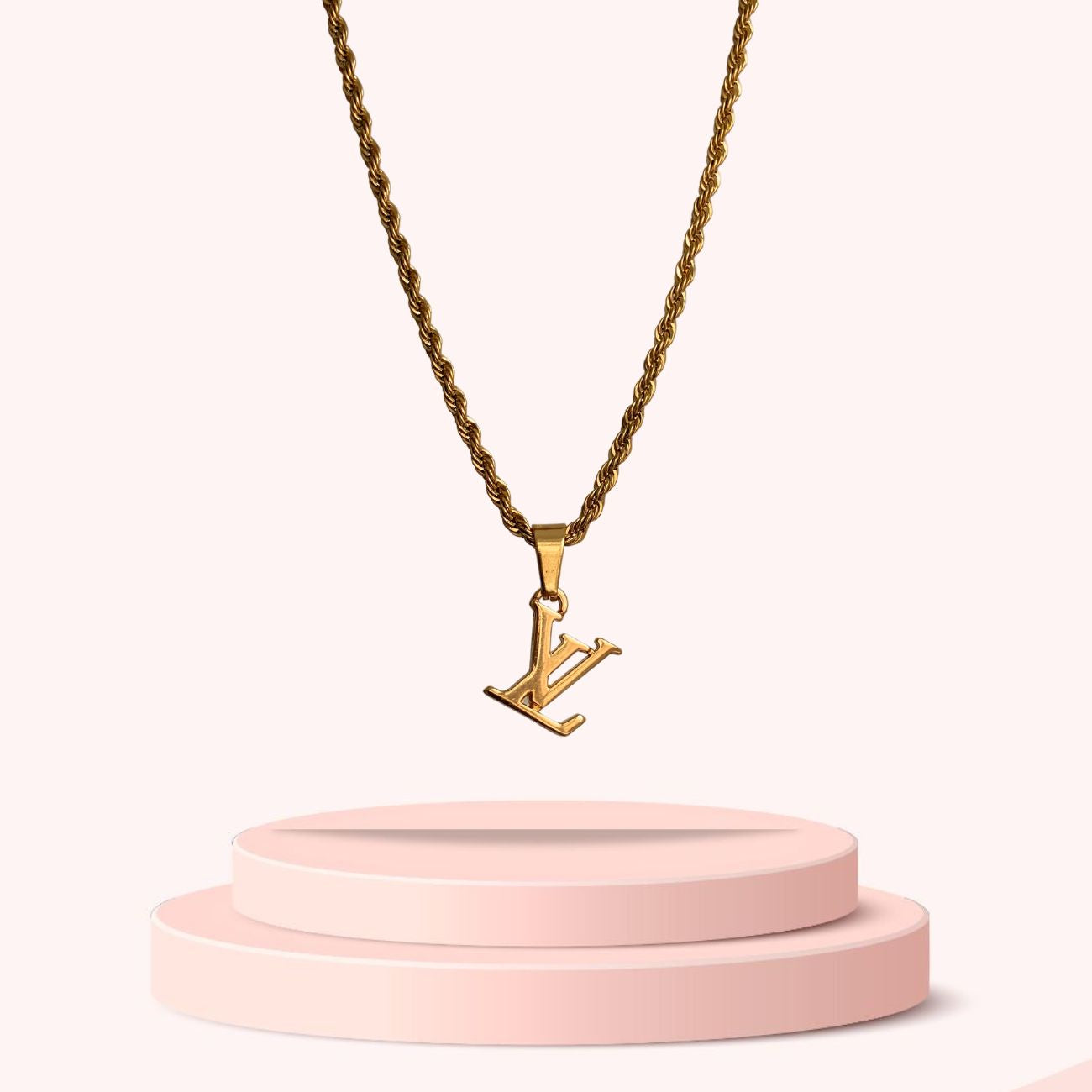 Authentic Louis Vuitton Pendant Logo Reworked Pendant