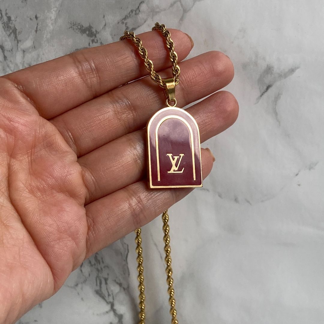 Authentic Louis Vuitton Luggage Tag Pendant Reworked Pendant