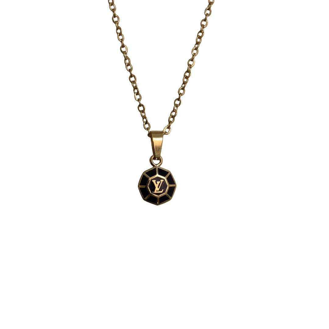 Authentic Louis Vuitton Small Brown Pendant-Repurposed Necklace