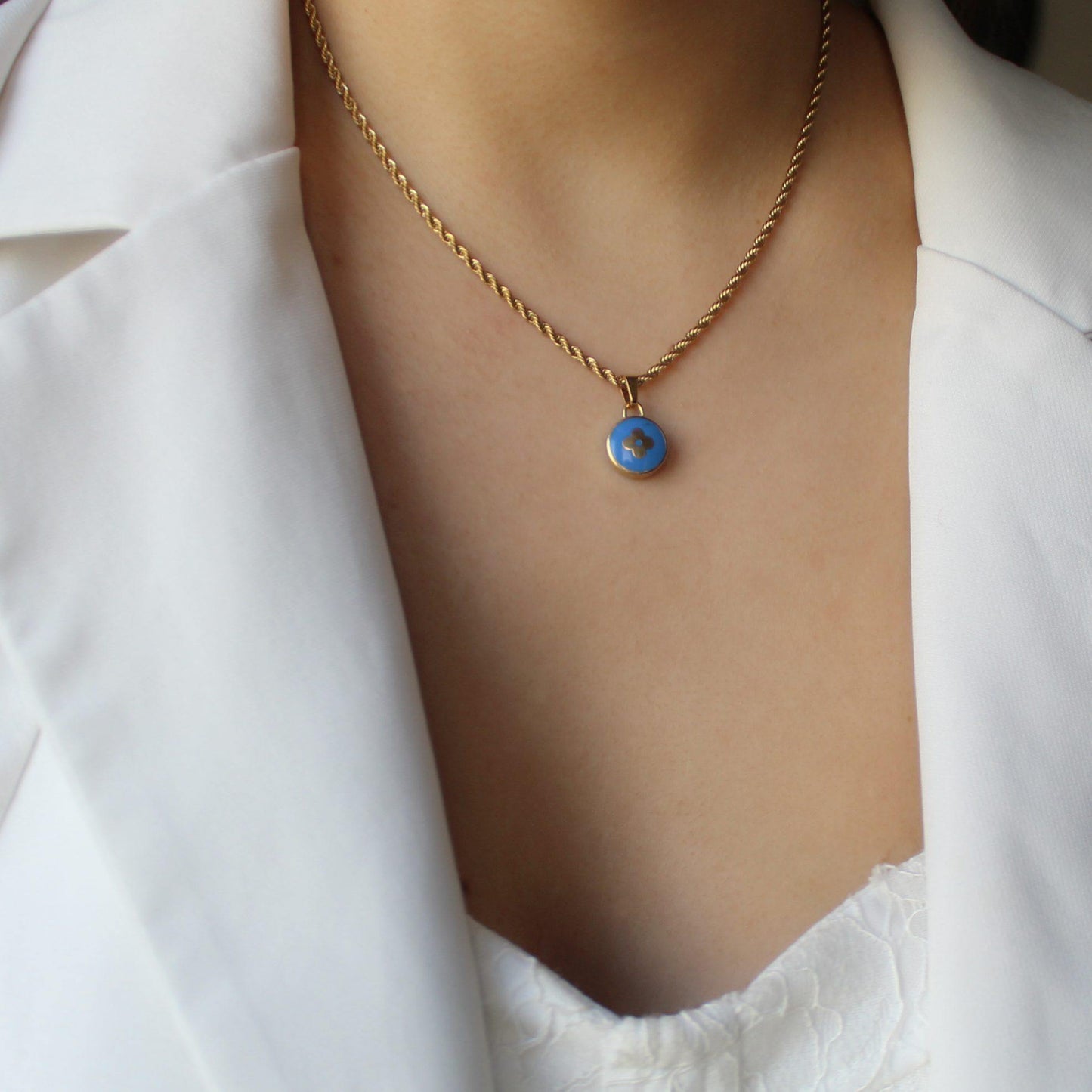 Authentic Louis Vuitton Blue Pendant Pastilles