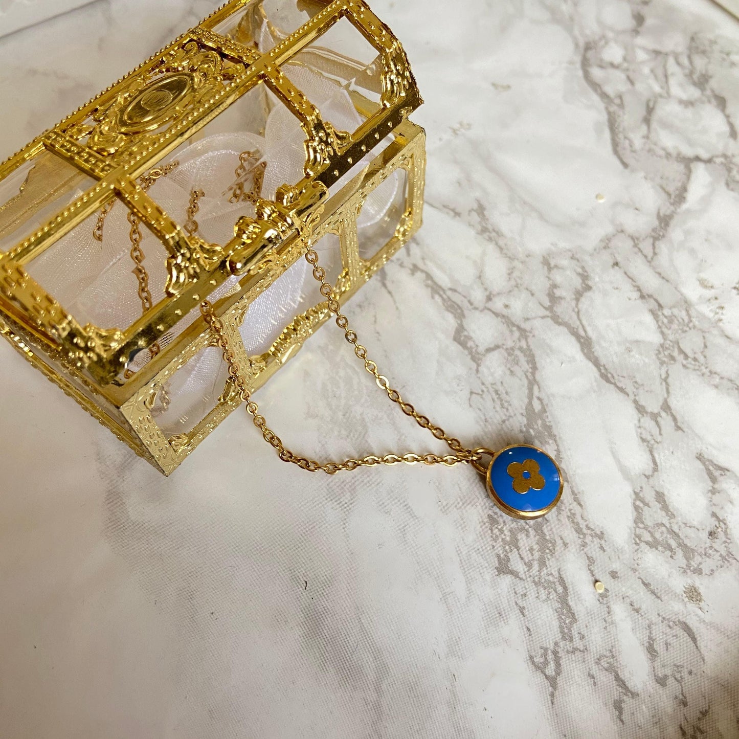Authentic Louis Vuitton Pastilles Peacock Blue Pendant Pastilles