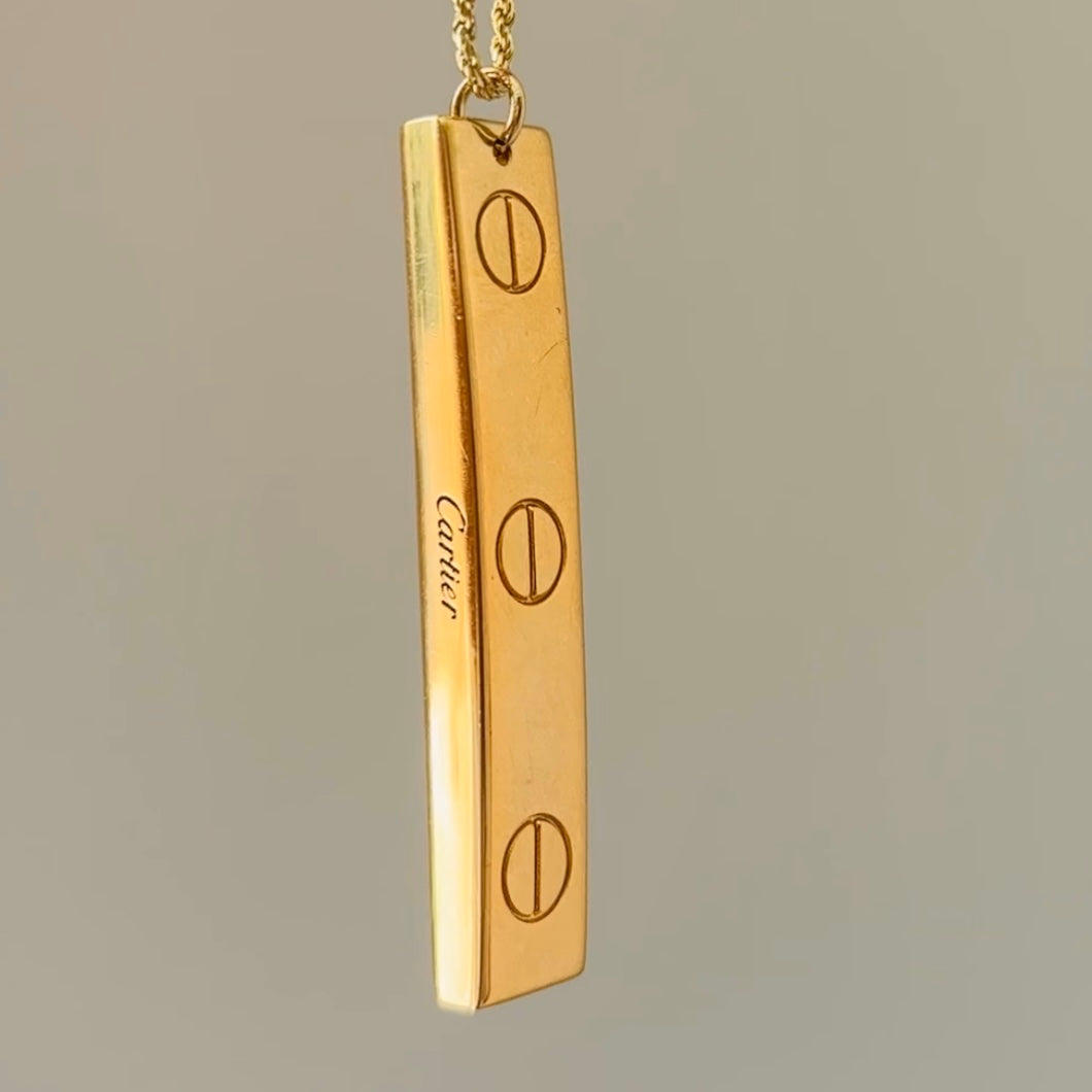 Authentic repurposed Cartier love necklace