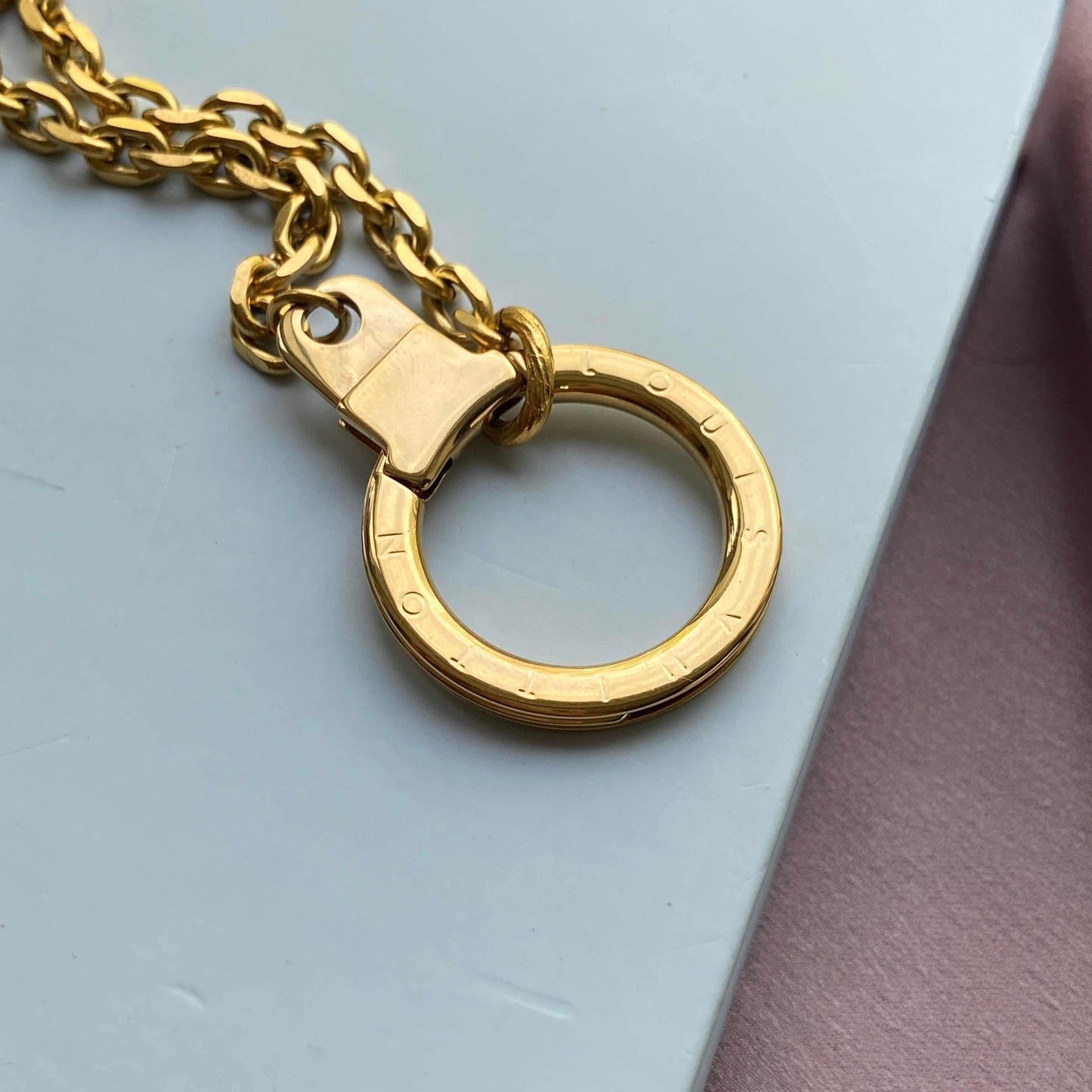 Authentic Louis Vuitton Ring- Reworked Necklace