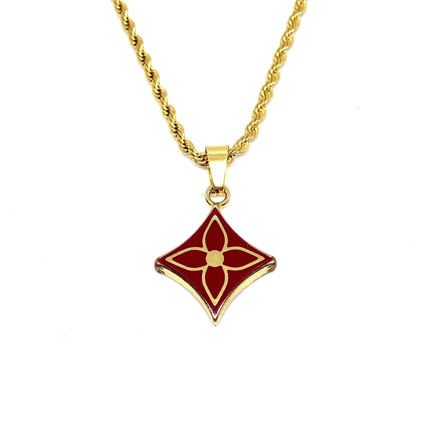 Authentic Louis Vuitton Pendant Red- Necklace