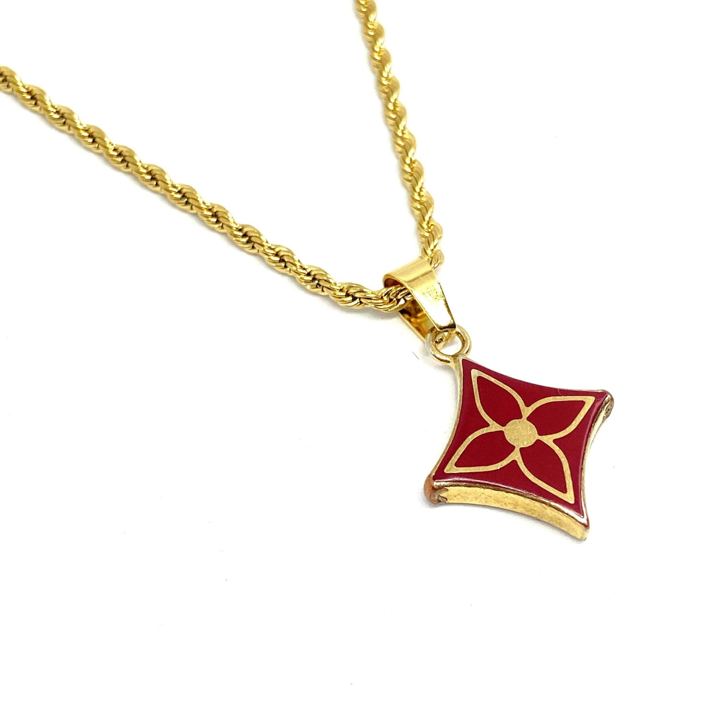 Authentic Louis Vuitton Pendant Red- Necklace