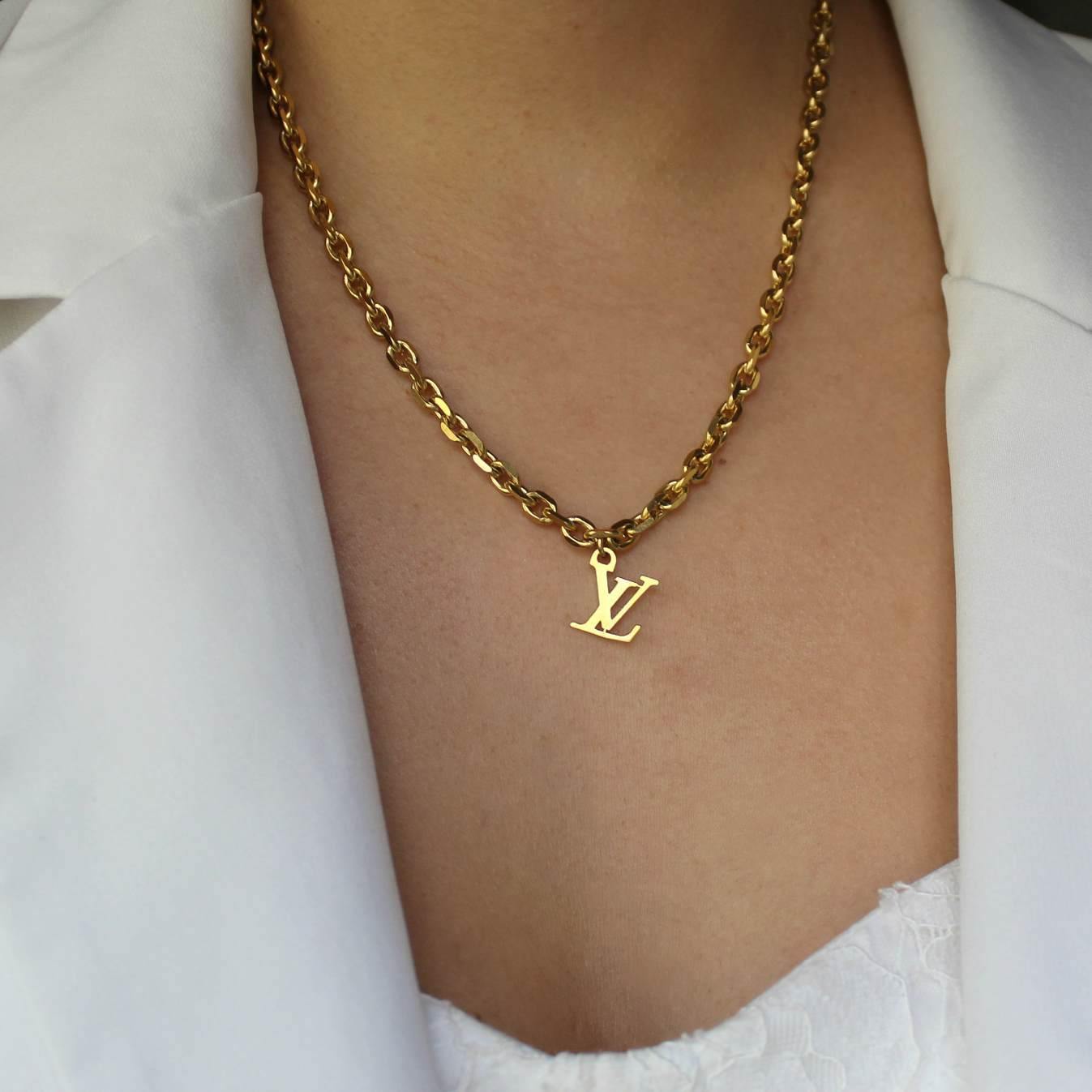 Authentic Louis Vuitton Logo Pendant Reworked Pendant