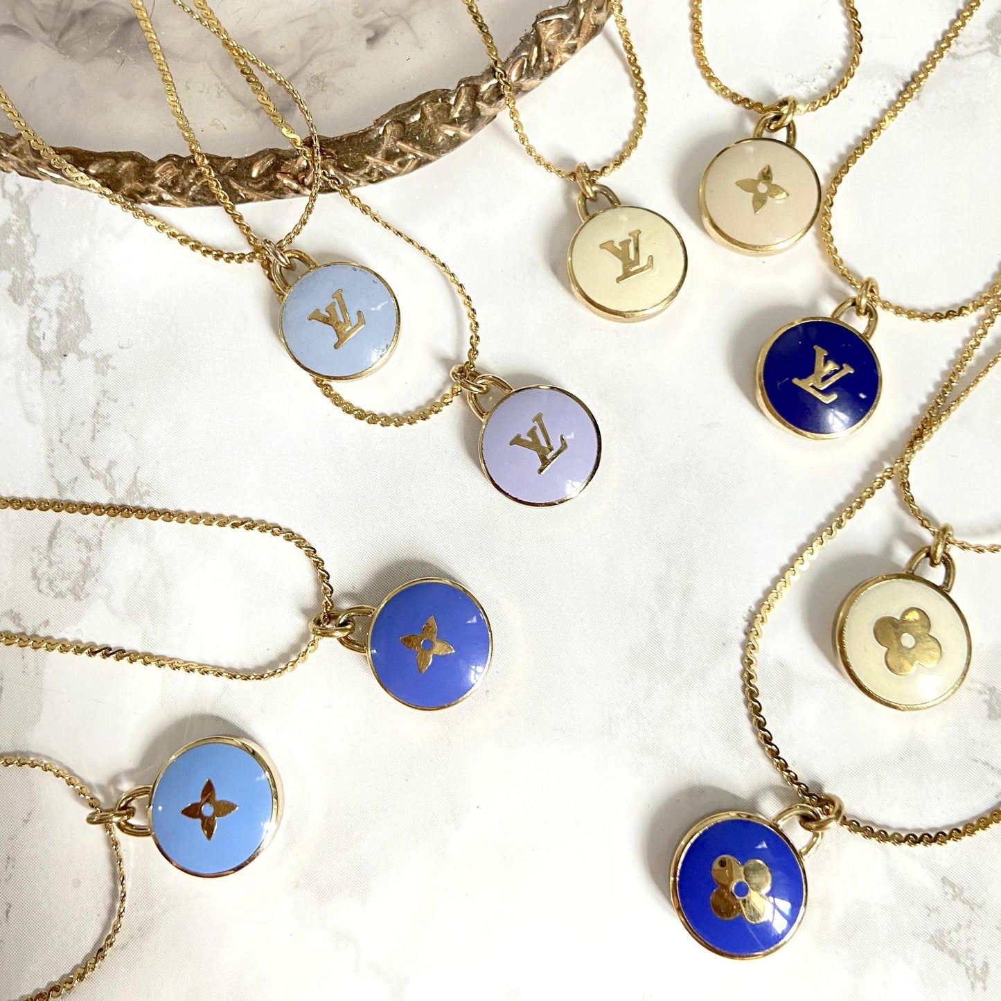 Authentic Louis Vuitton Blue Pendant Pastilles