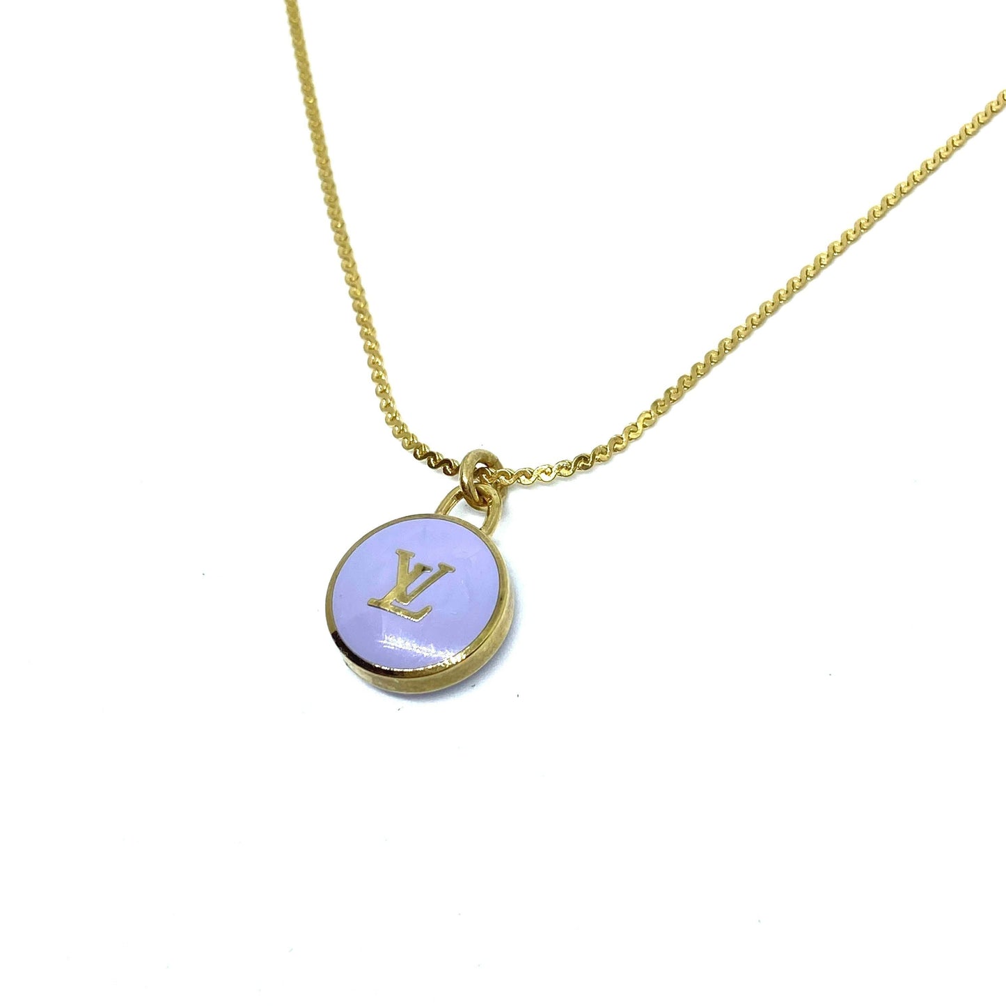 Authentic Louis Vuitton Baby Blue Logo Pendant Indigo Pastilles