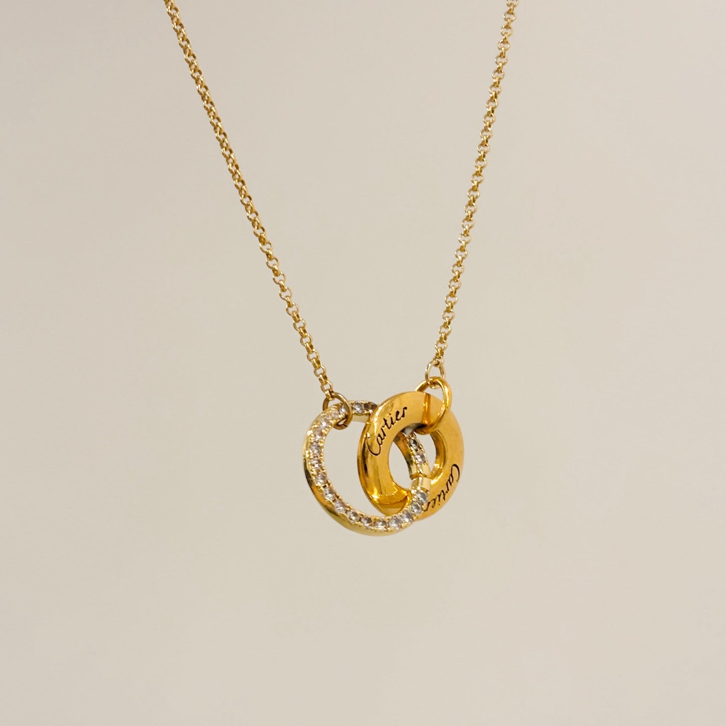 Authentic repurposed Cartier crystal necklace
