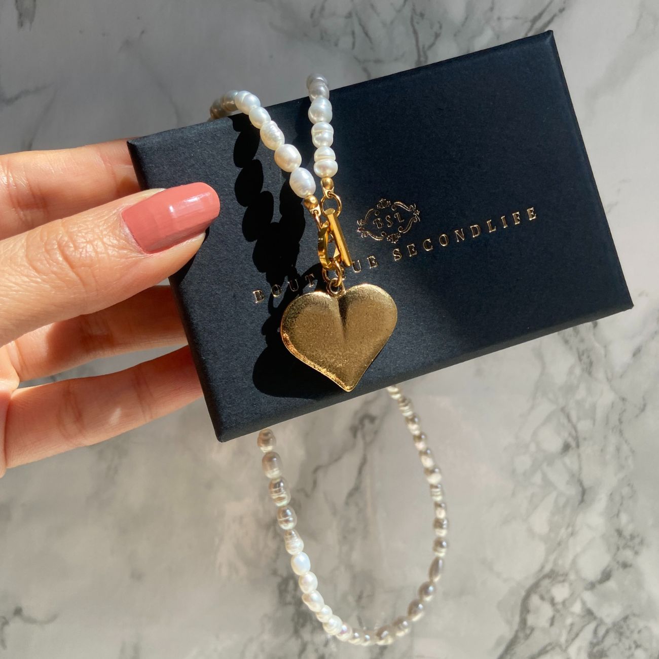 Authentic Louis Vuitton Raye Heart Pendant- Reworked Necklace