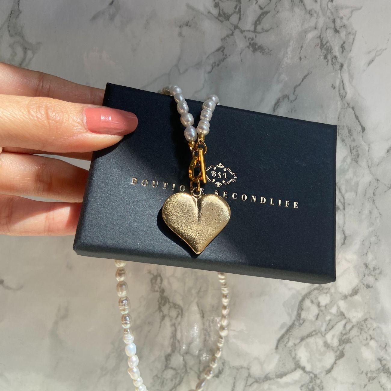 Authentic Louis Vuitton Raye Heart Pendant- Reworked Necklace