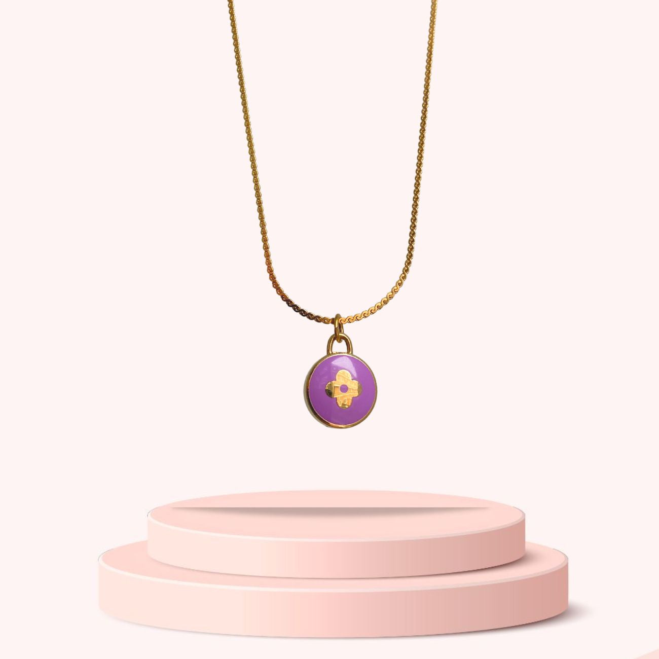 Authentic Louis Vuitton Rosewood Pastilles Pendant- Reworked Necklace