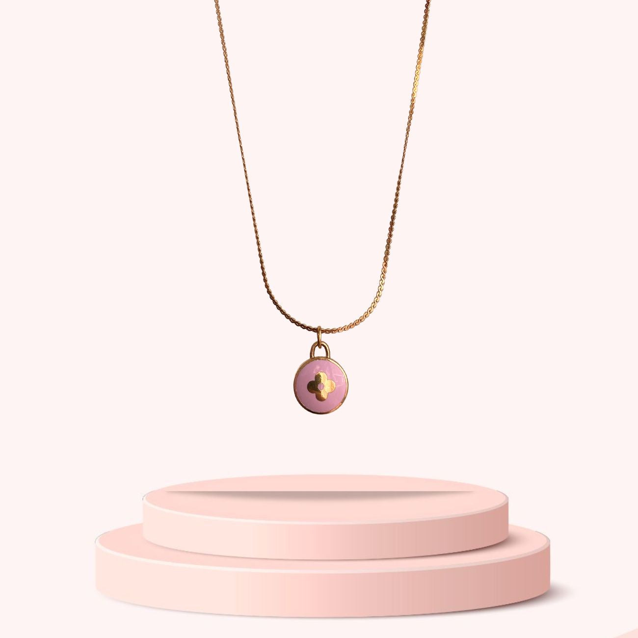 Authentic Louis Vuitton Purple Pendant- Necklace