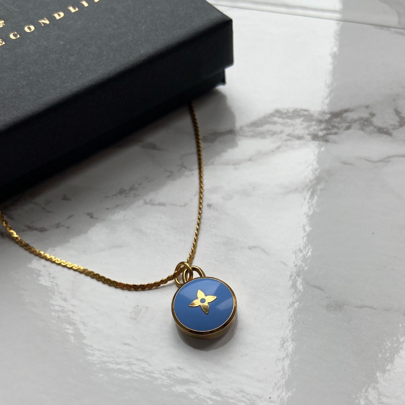 Authentic Louis Vuitton Blue Pendant Pastilles