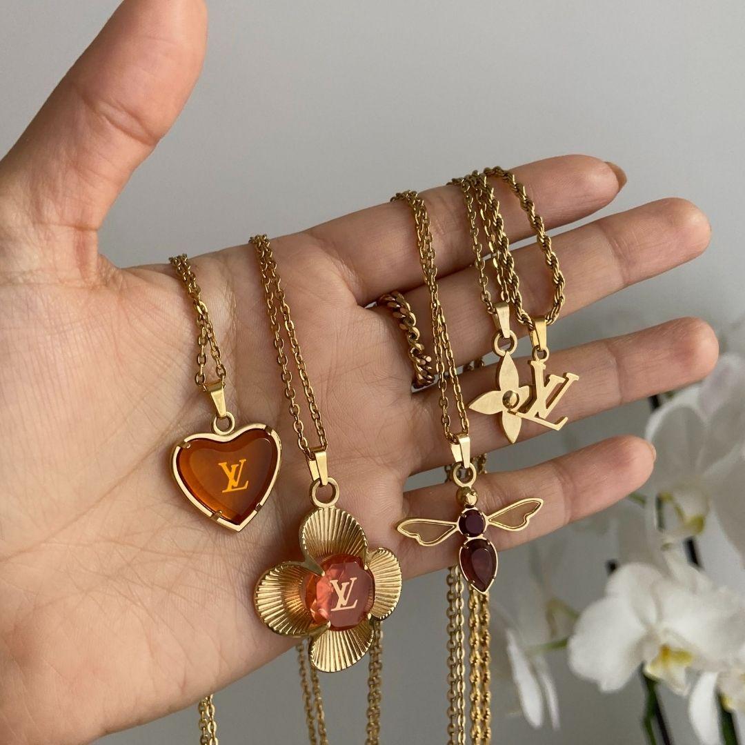 Authentic Louis Vuitton Pendant Logo Reworked Pendant