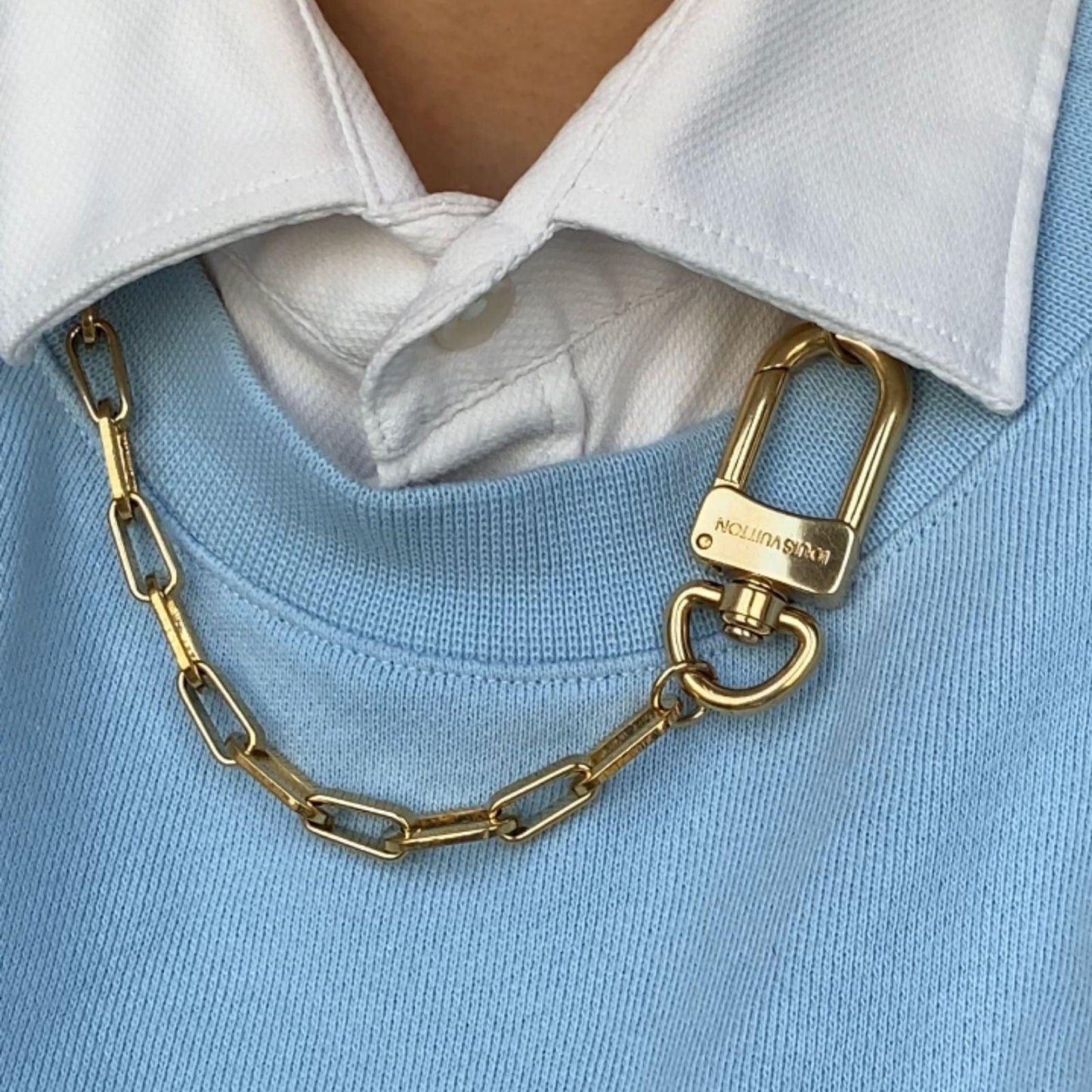 Authentic Louis Vuitton Clasp- Reworked Necklace