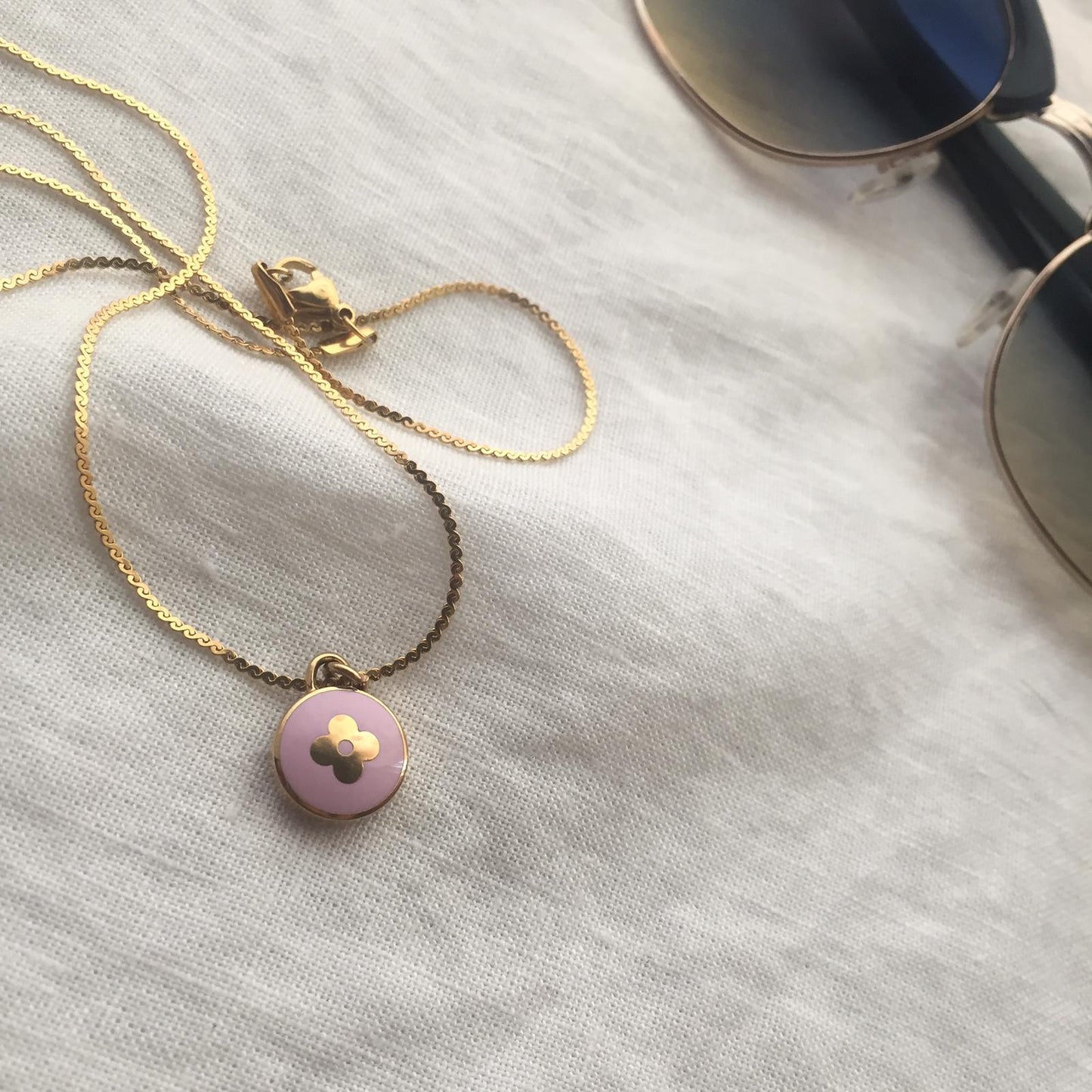 Authentic Louis Vuitton Purple Pendant- Necklace