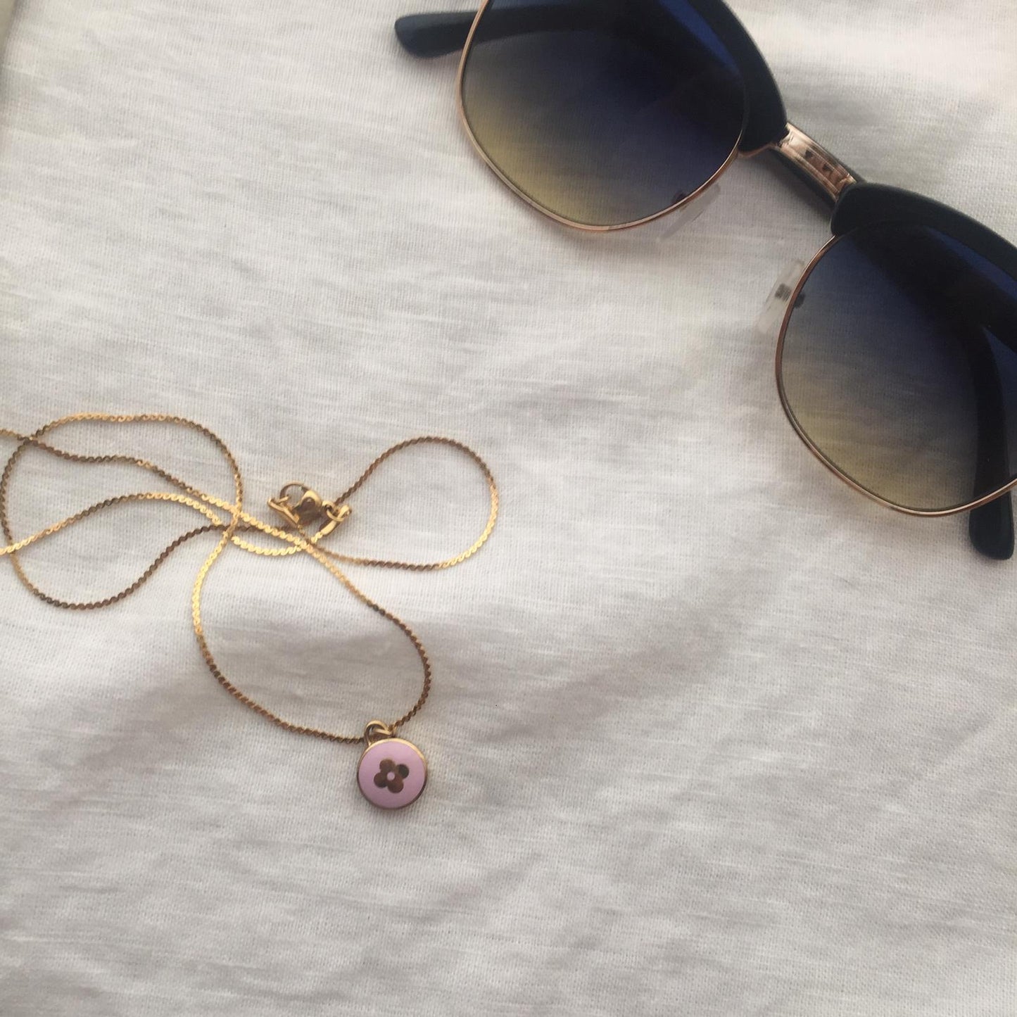 Authentic Louis Vuitton Purple Pendant- Necklace