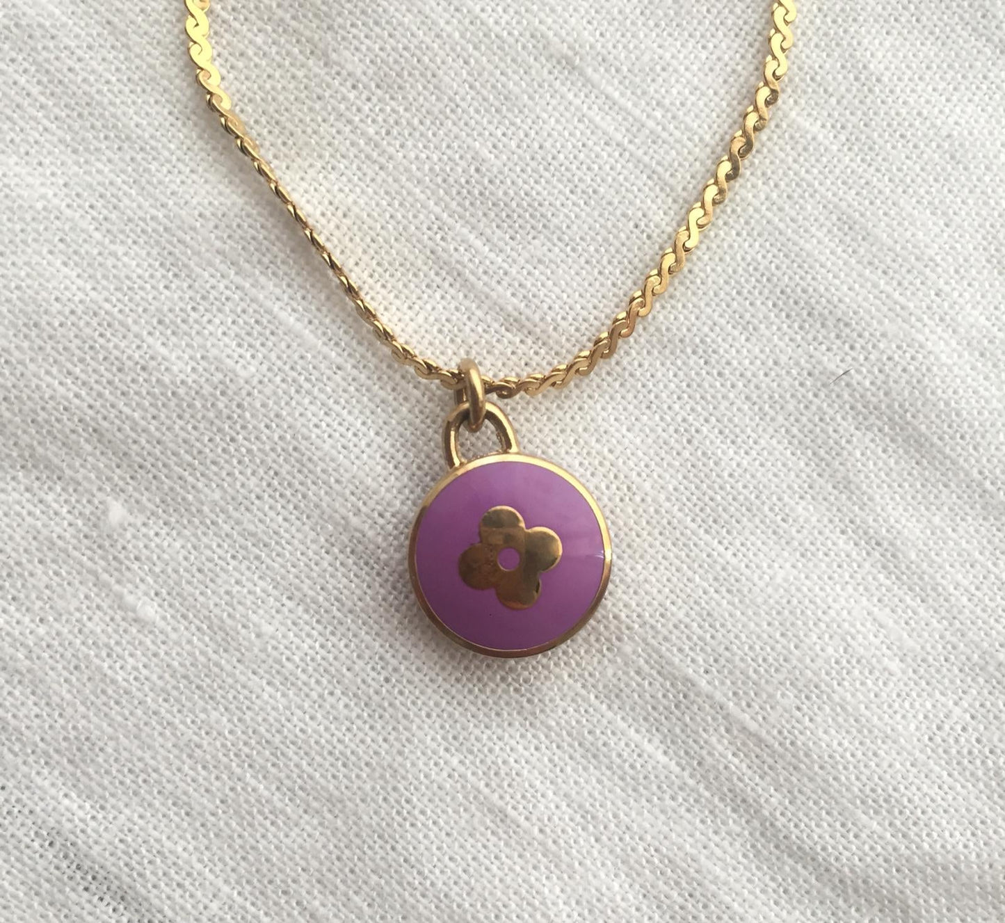 Authentic Louis Vuitton Rosewood Pastilles Pendant- Reworked Necklace