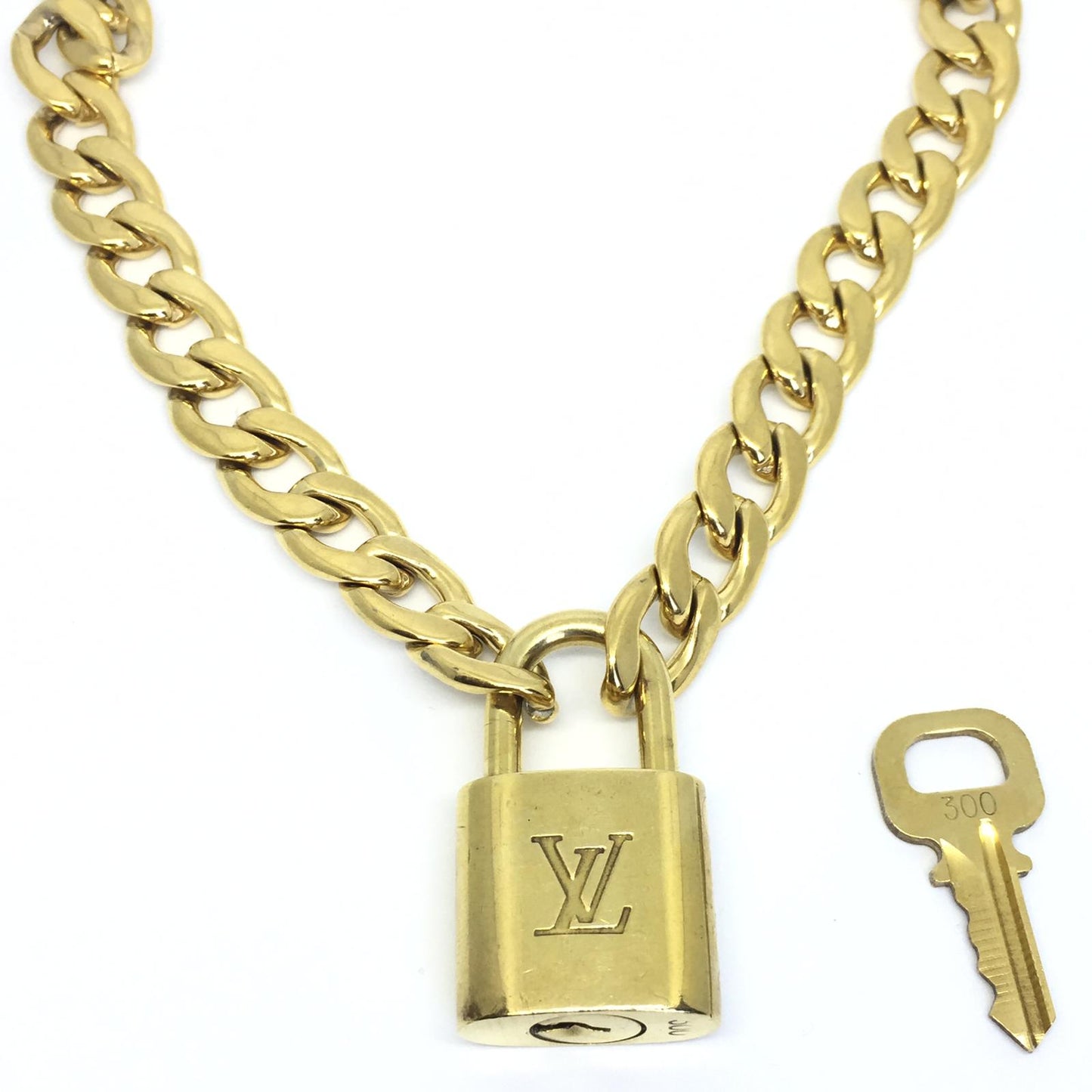 Louis Vuitton Padlock with Chunky Chain Necklace