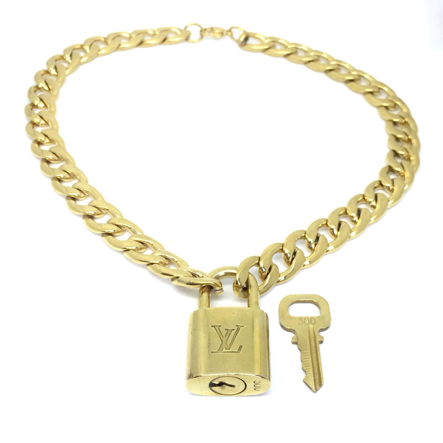 Louis Vuitton Padlock with Chunky Chain Necklace