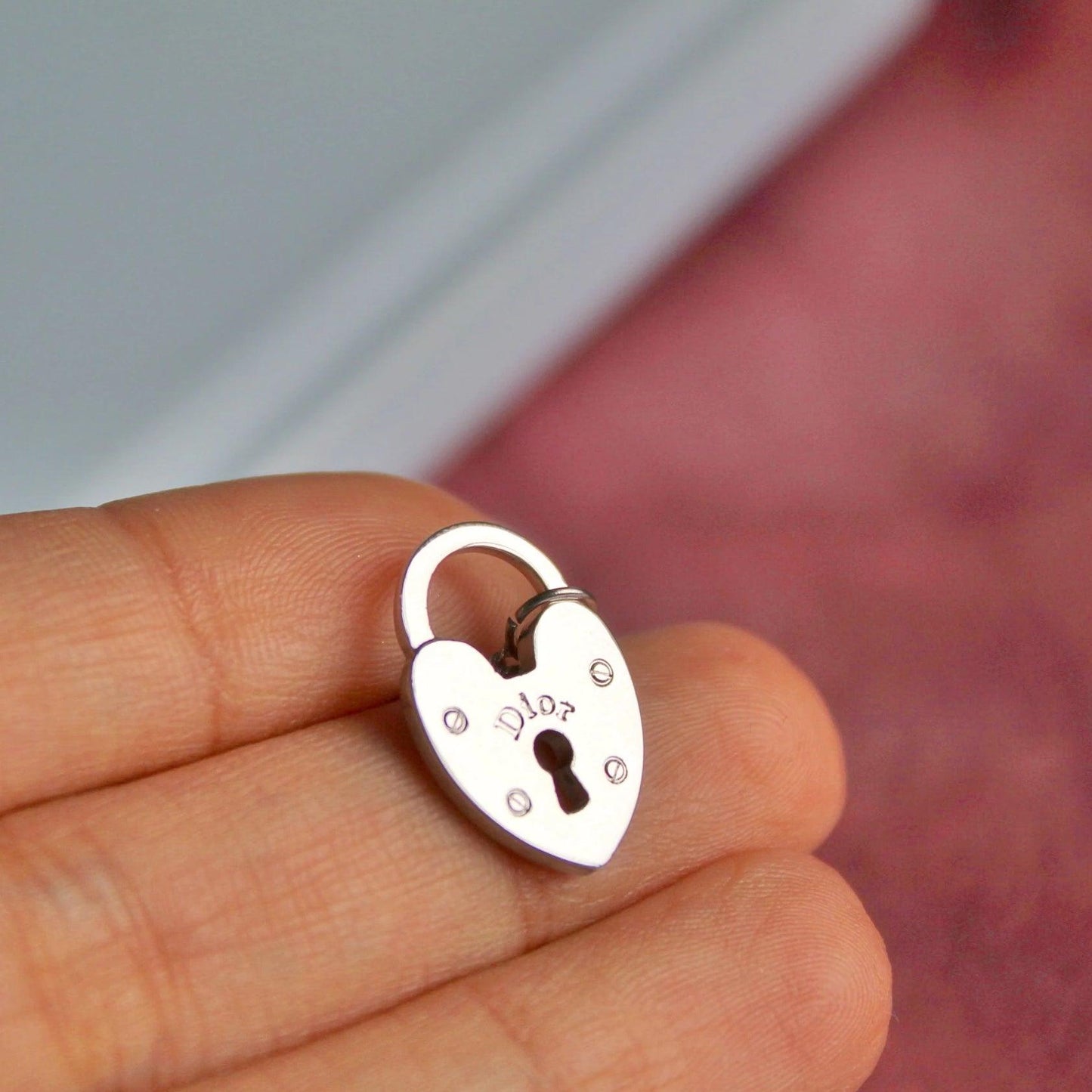 Authentic Dior Pendant Heart Pendant- Reworked Necklace