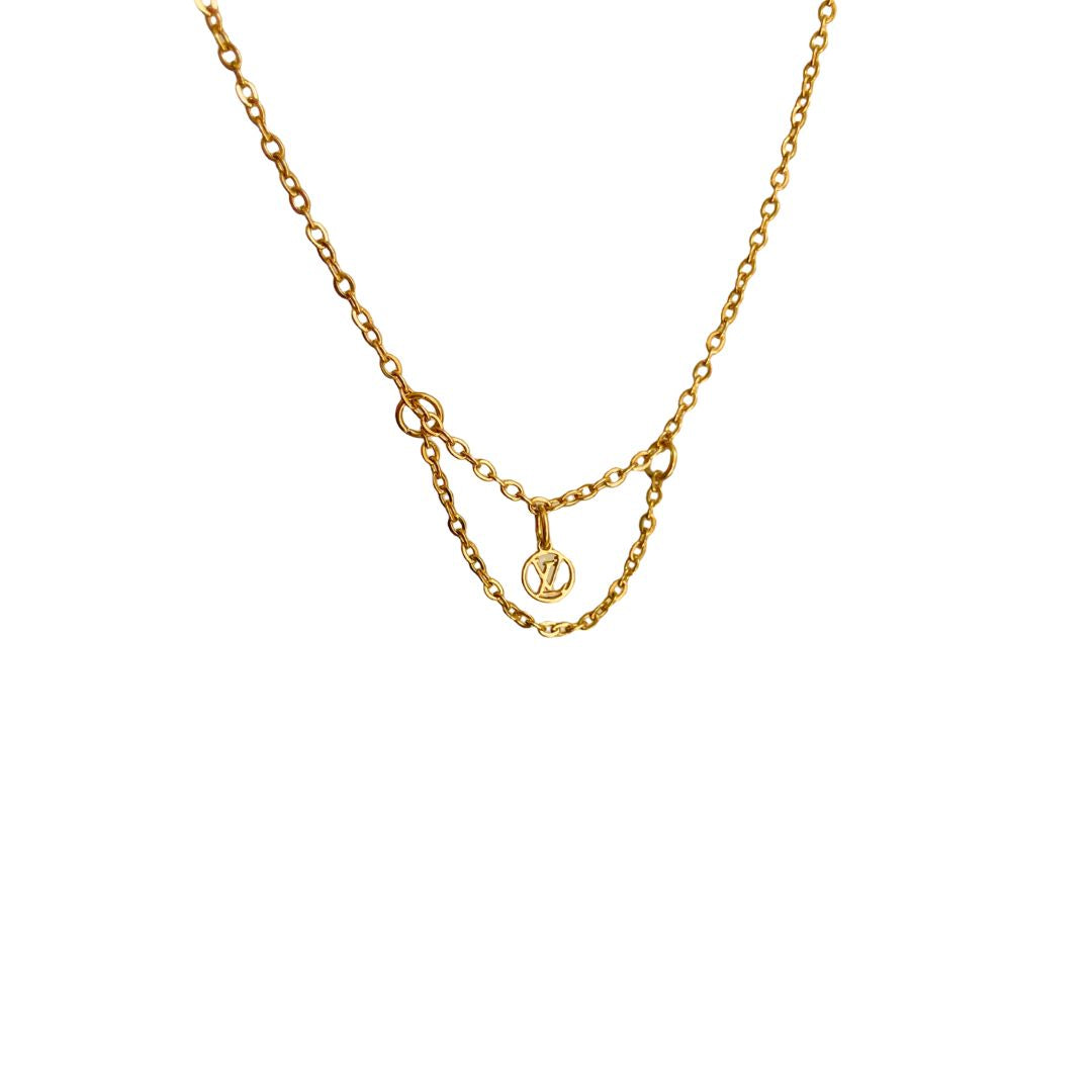 Authentic Louis Vuitton Logo Blooming Pendant- Reworked Choker