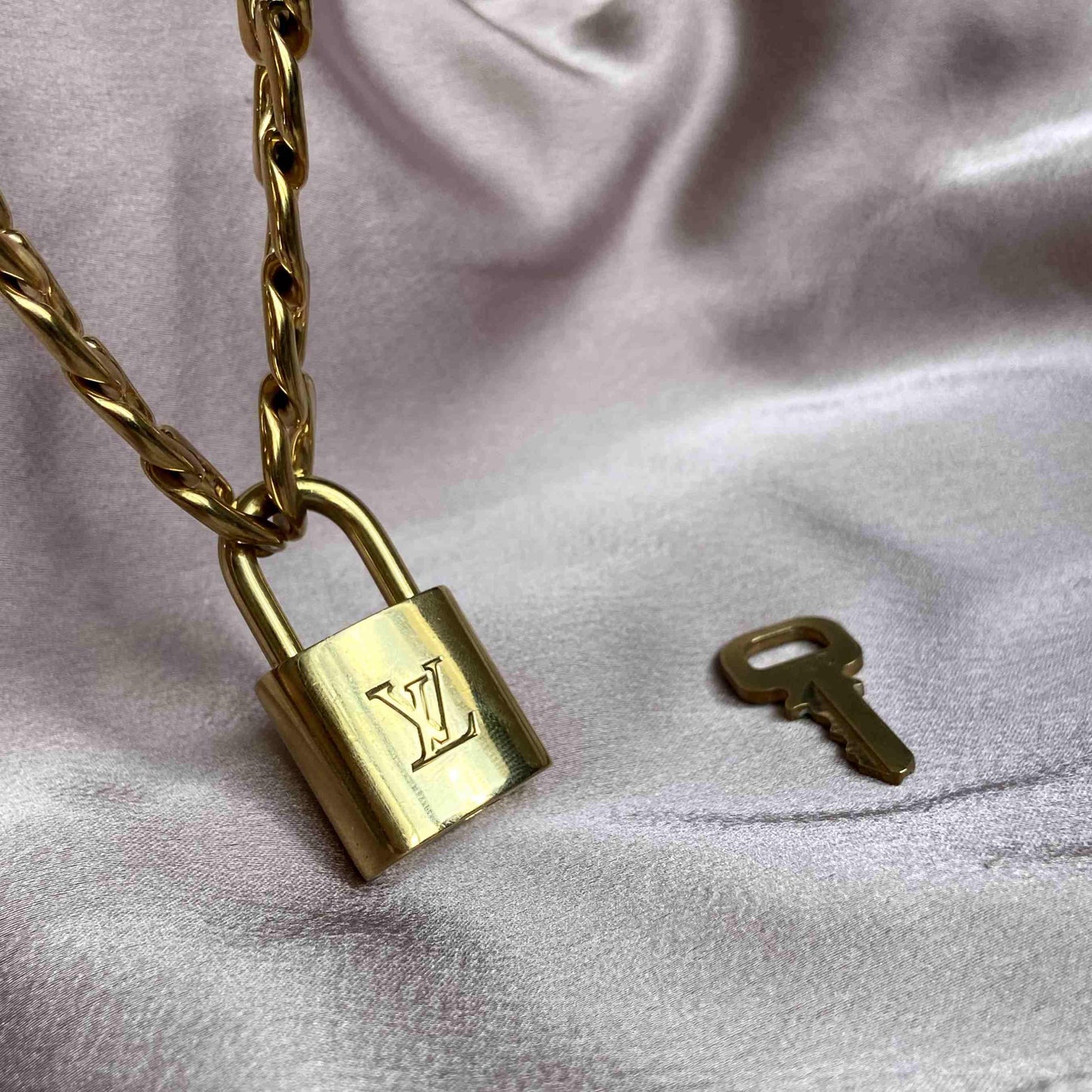 Louis Vuitton Padlock with Chunky Chain Necklace