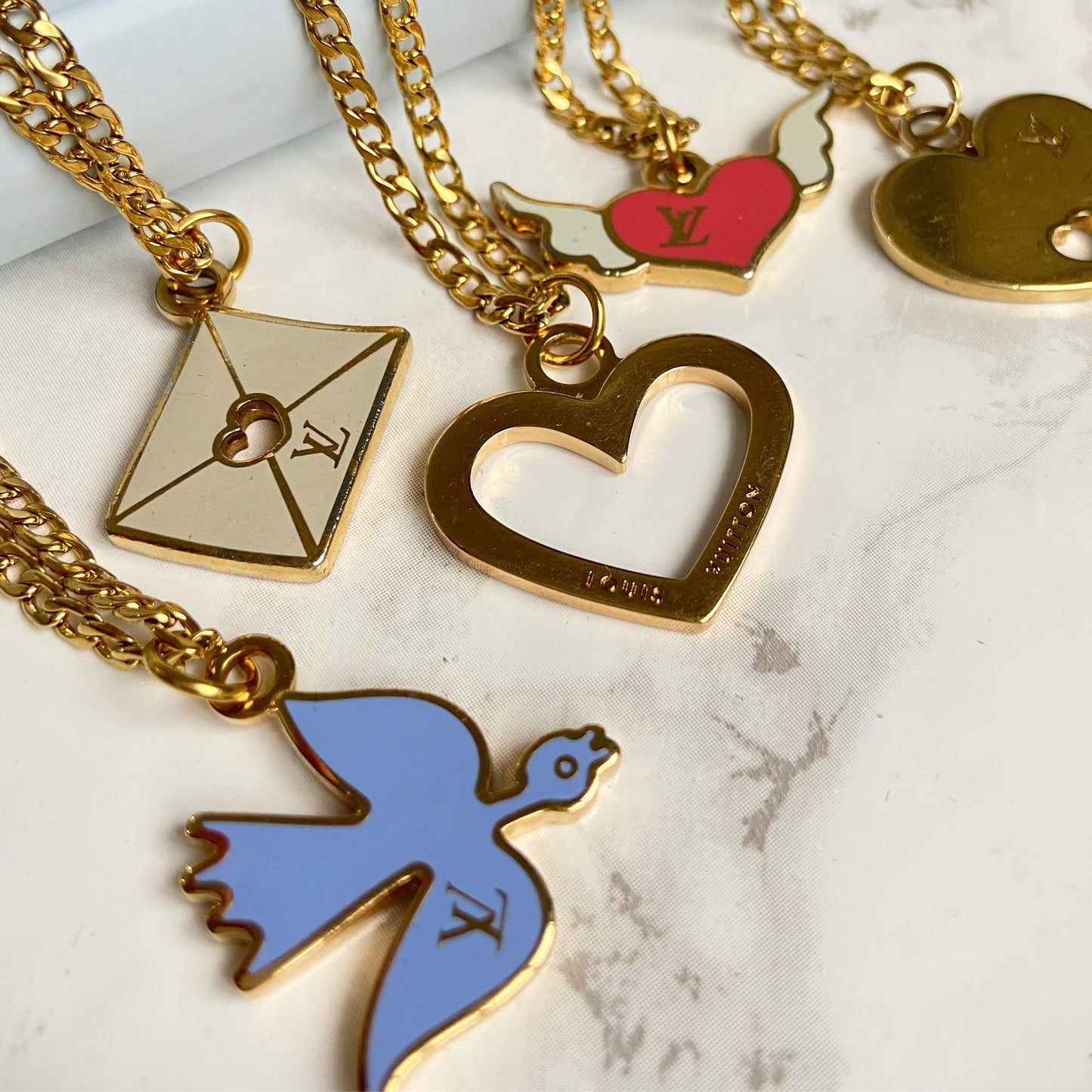 Authentic Louis Vuitton Love Wings Pendant- Reworked Necklaces