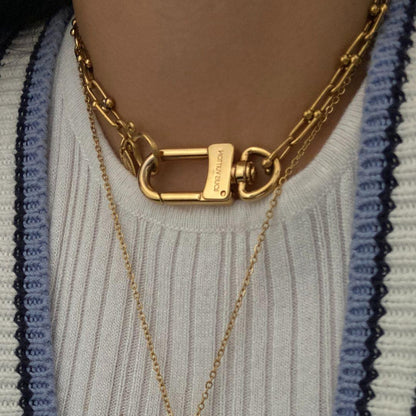 Authentic Louis Vuitton Charm Clasp - Reworked Necklace