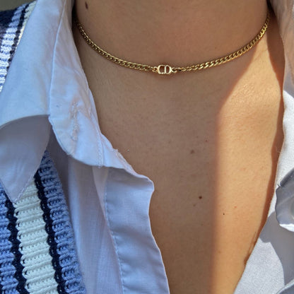 Mini CD Dior pendant- Reworked Choker
