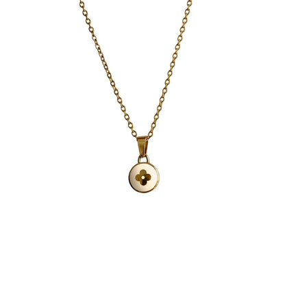 Authentic Louis Vuitton White Pendant- Upcycled Necklace