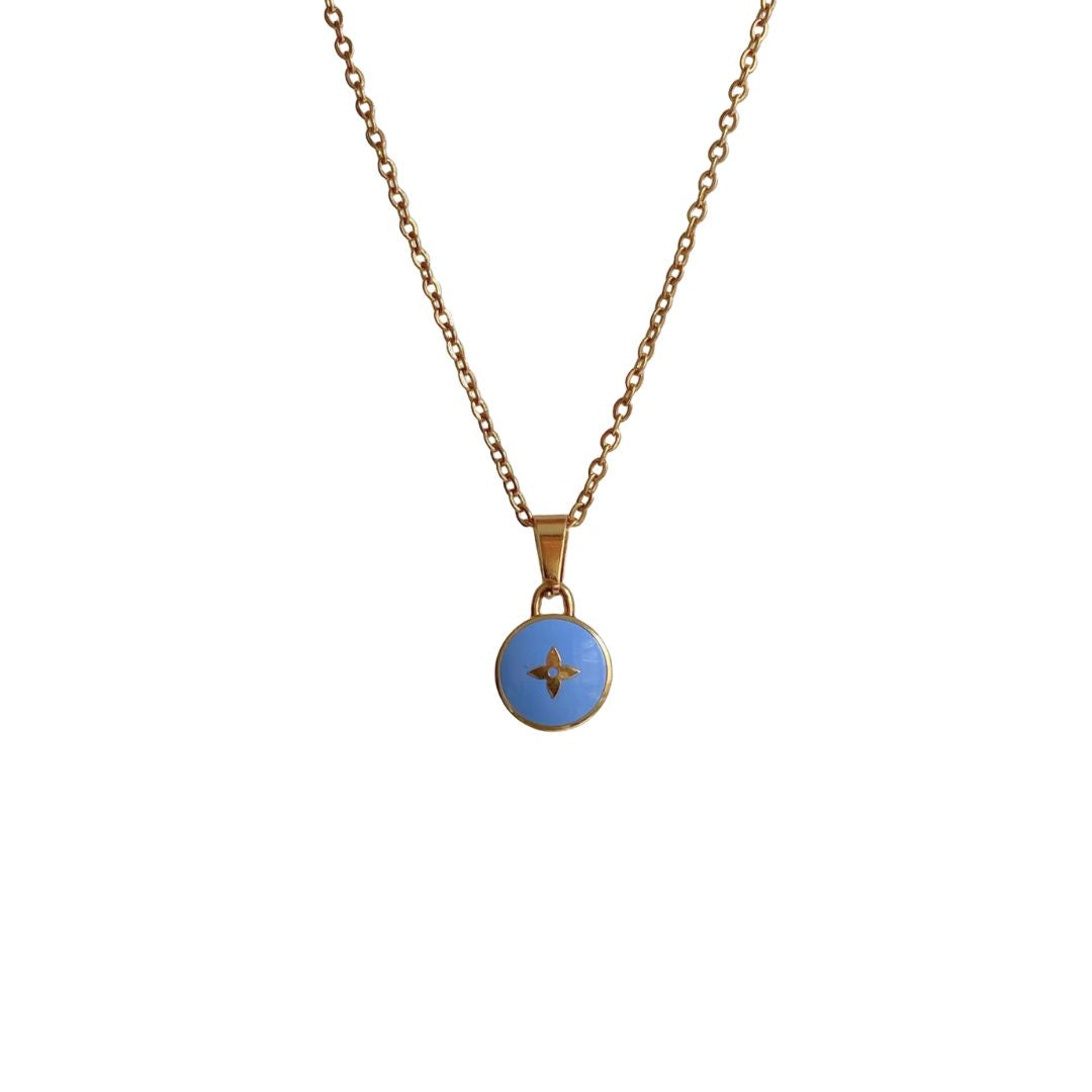 Authentic Louis Vuitton Blue Pendant- Upcycled Necklace