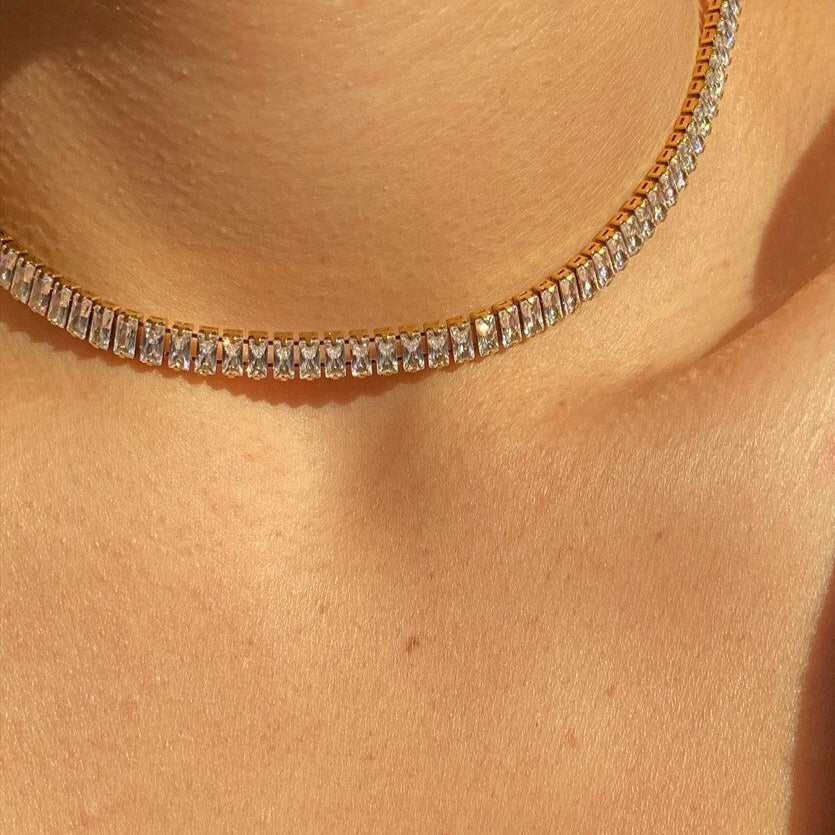 Diamante Square Choker