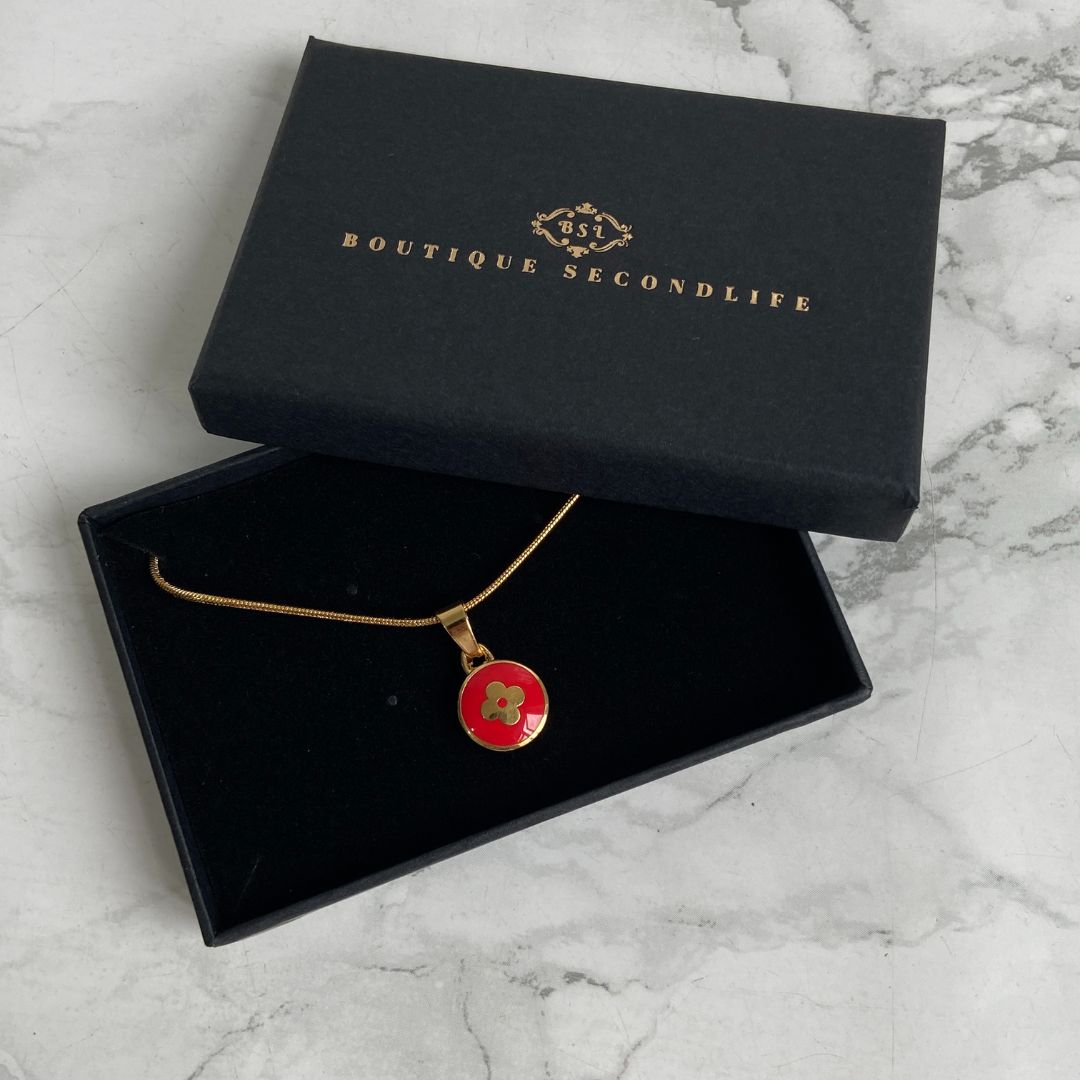 Authentic Louis Vuitton Pendant Pastilles Roses- Reworked Necklace