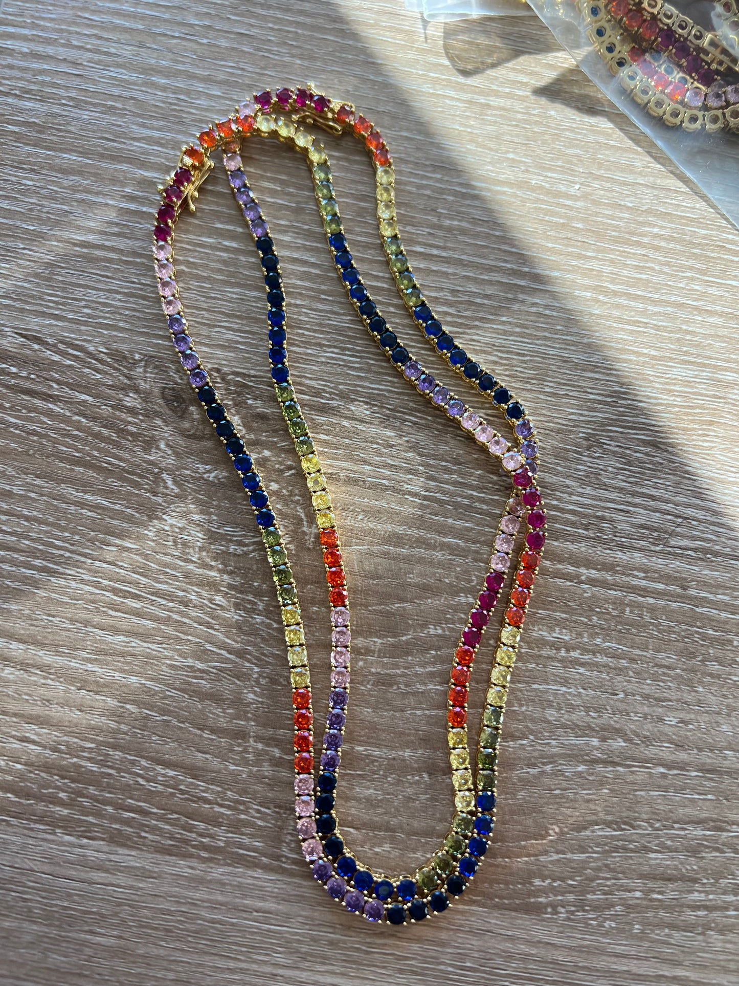 Rainbow Tennis Necklace