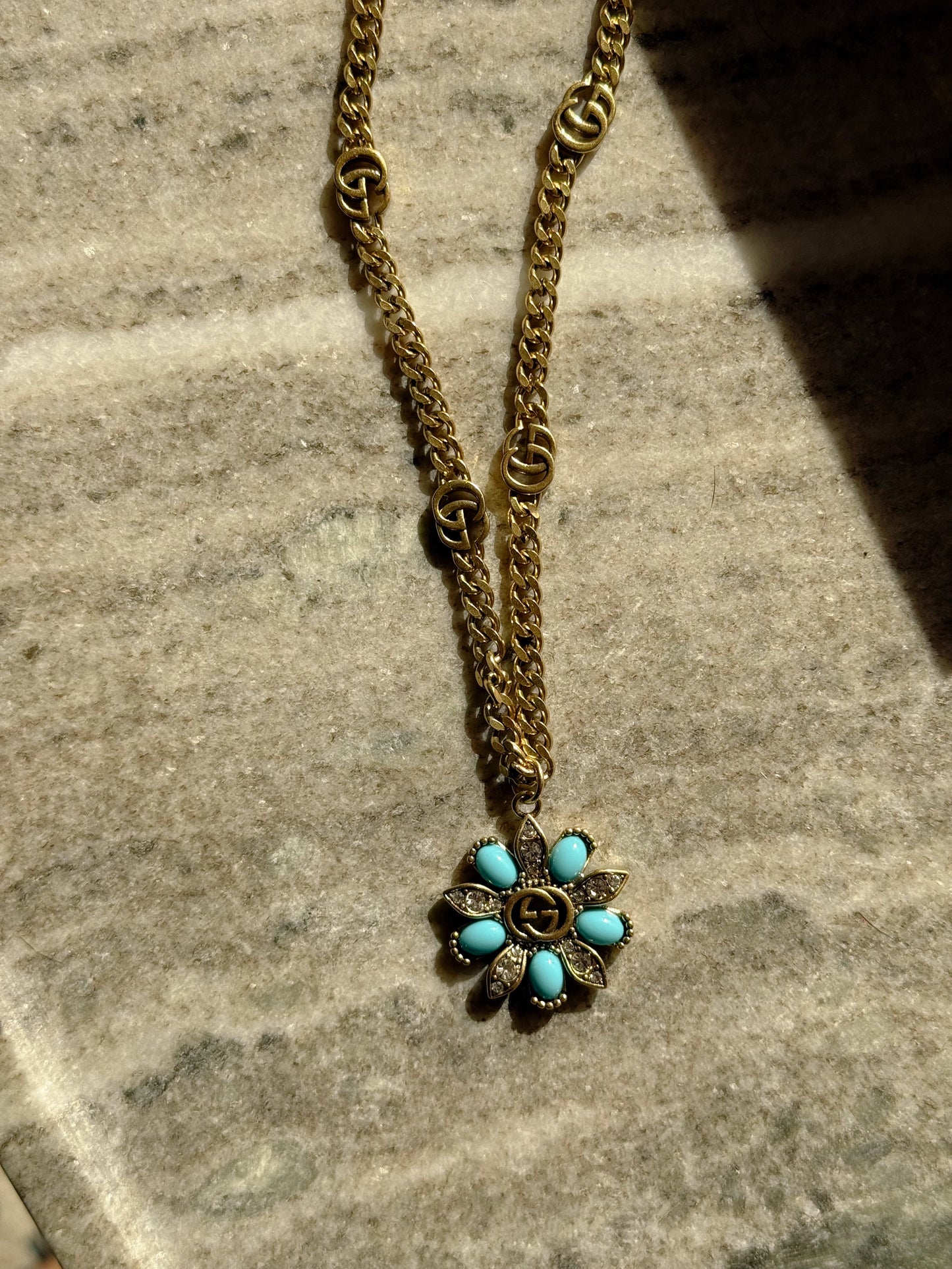 Turquoise Flower Pendant