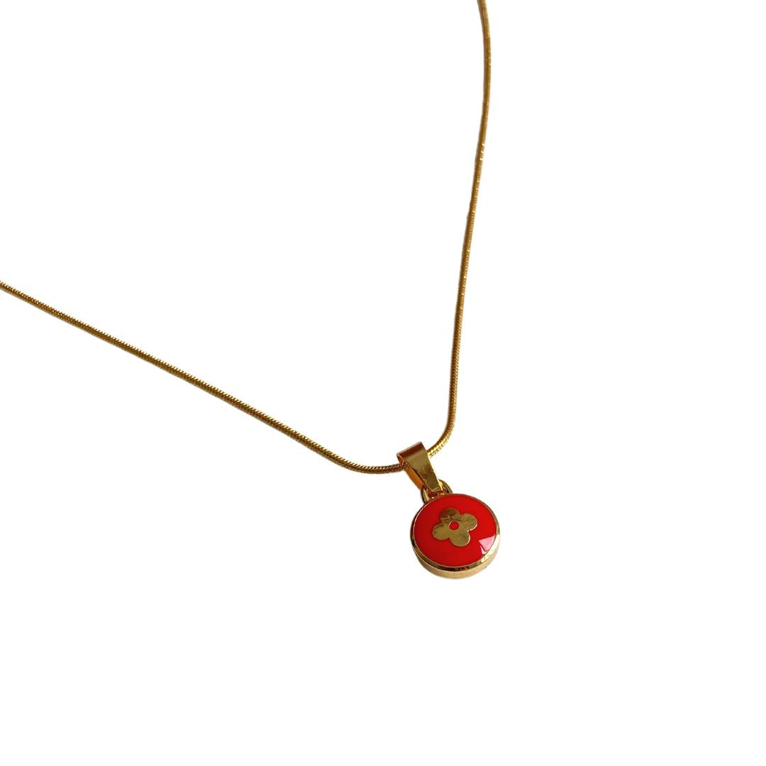 Authentic Louis Vuitton Pendant Pastilles Roses- Reworked Necklace
